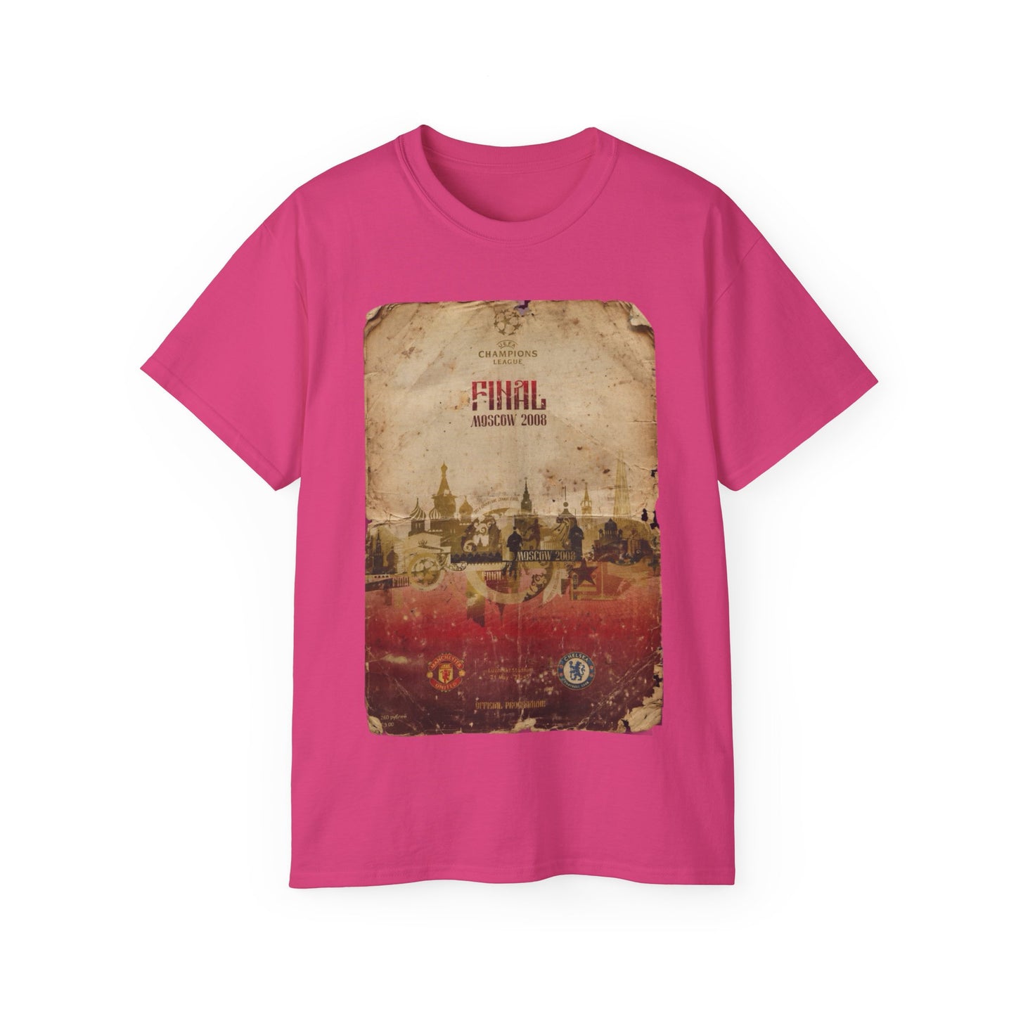 2008 UCL Final Poster Manchester United Chelsea Ultra Cotton Tee