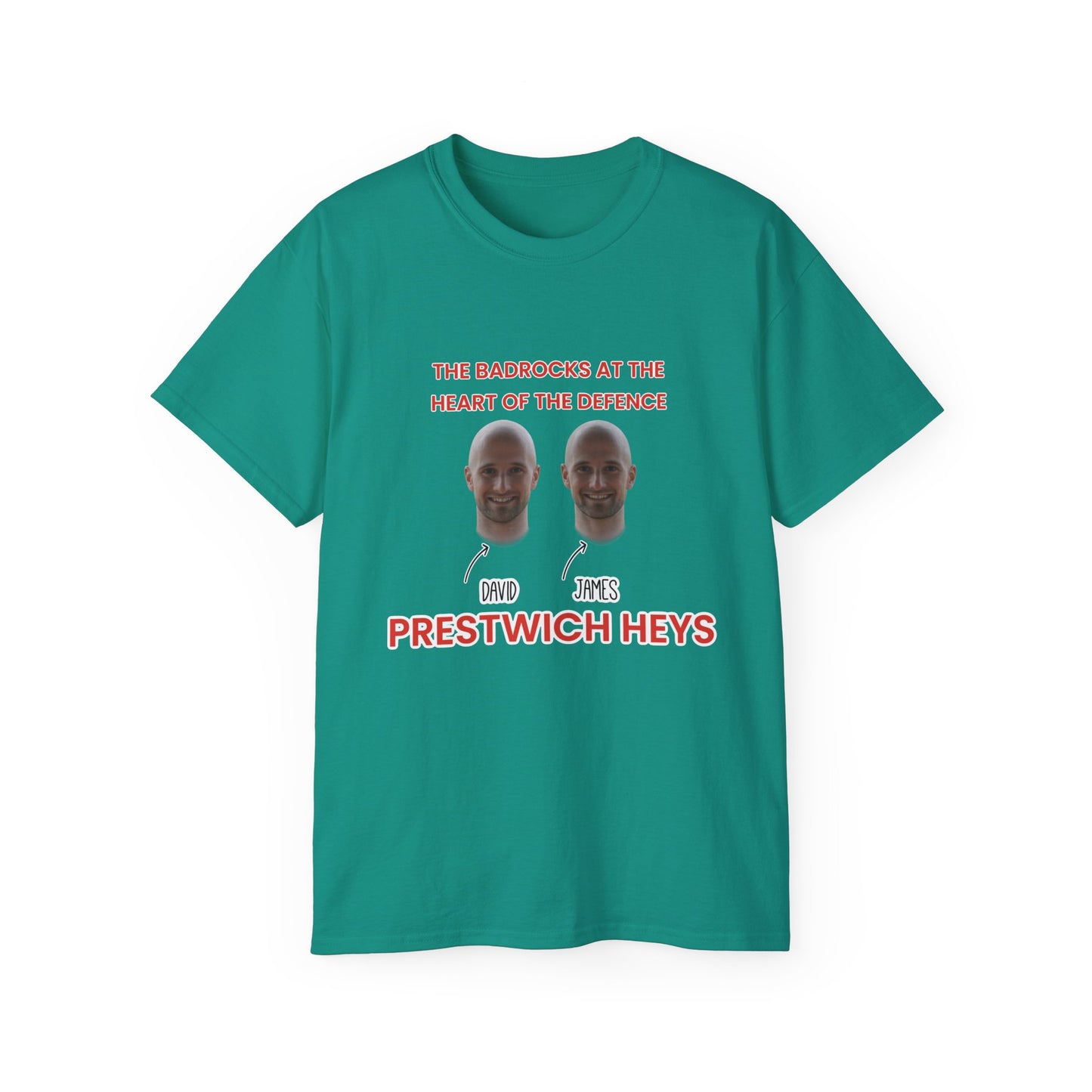 The Badrocks at the heart of the defence - James and David Badrock Prestwich Heys Unisex Ultra Cotton Tee