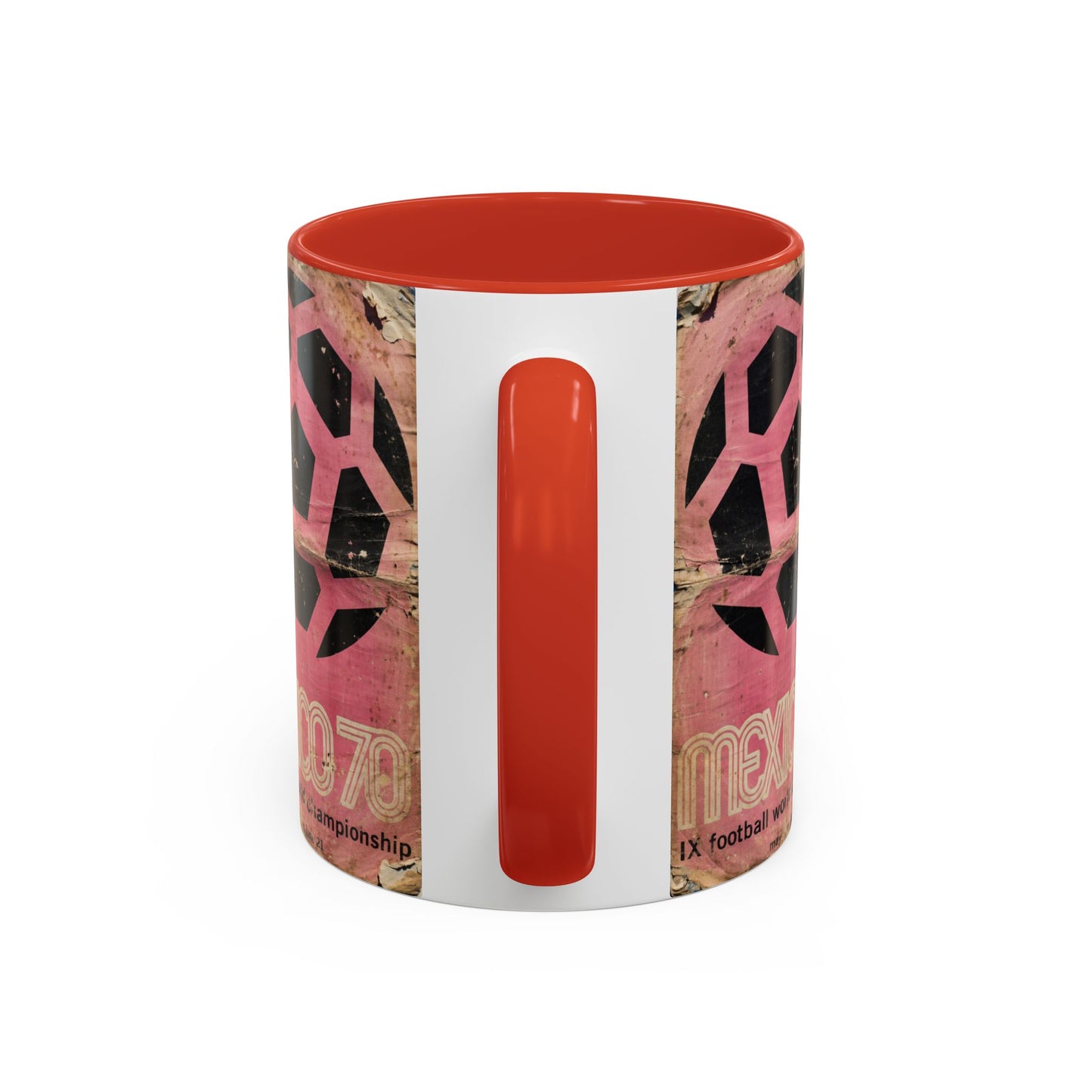 Mexico 70 World Cup Poster Pink Coffee Mug (11, 15oz)