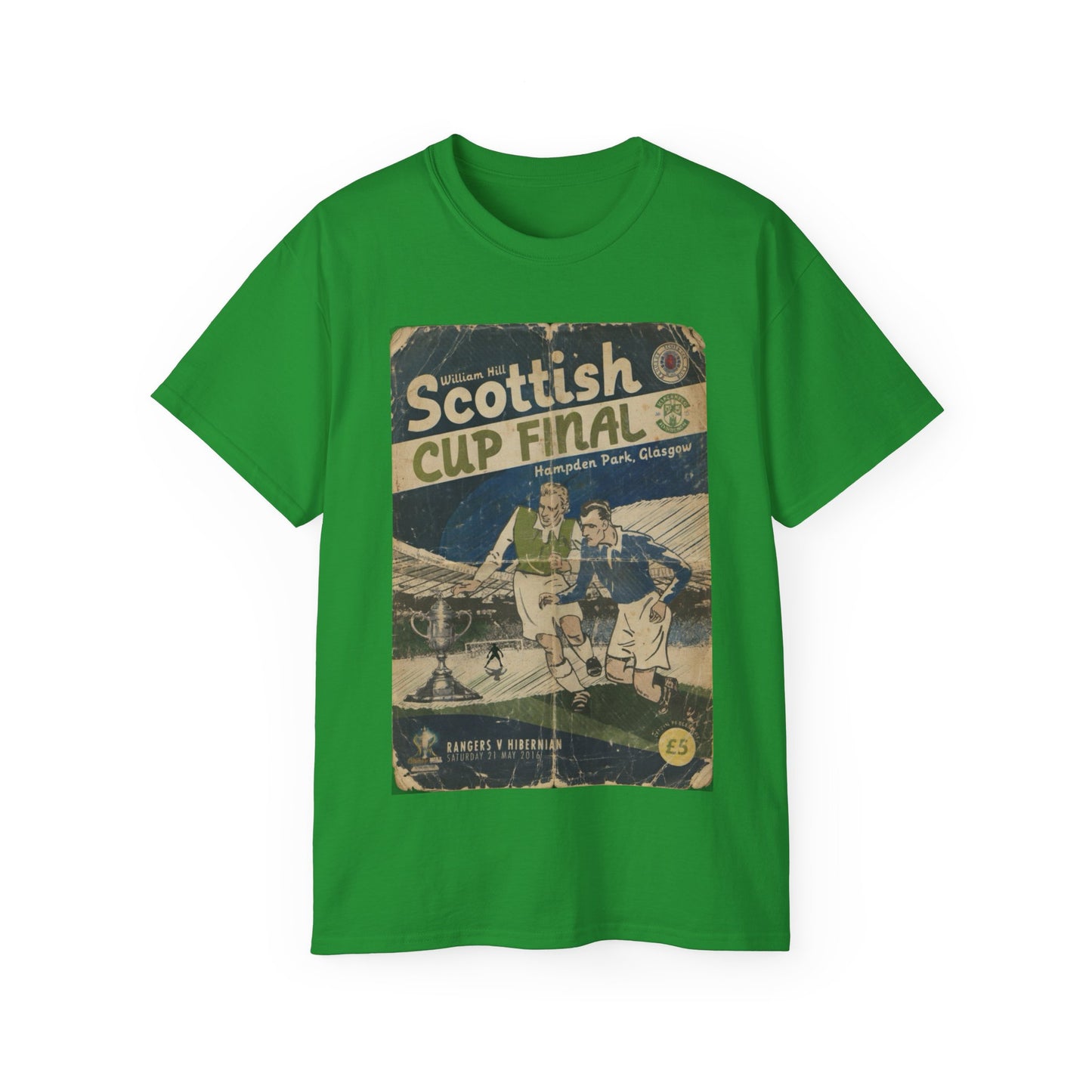 2016 Scottish Challenge Cup Final Hibernian Rangers Programme Poster Unisex Ultra Cotton Tee