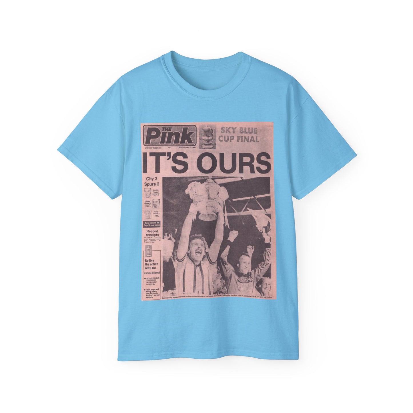 Coventry City Newspaper The Pink FA Cup Final 1987 Unisex Ultra Cotton Tee