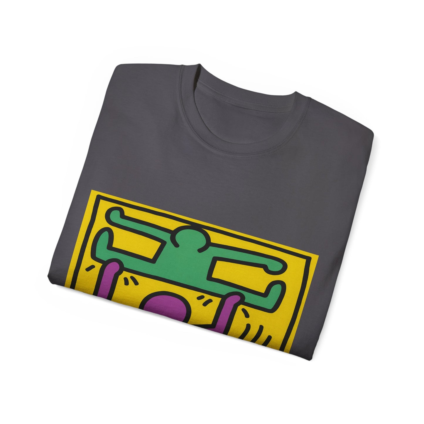 Keith Haring Pop Shop Green and Purple T-Shirt