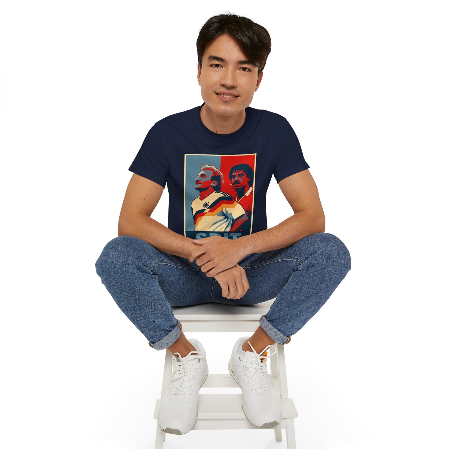 Rudy Voller and Frank Rijkaard Italia 90 Hope Poster T-shirt - Spit