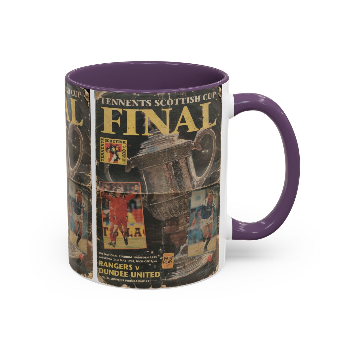 1994 Scottish Challenge Cup Final Dundee United Rangers Programme Poster Accent Coffee Mug (11, 15oz)