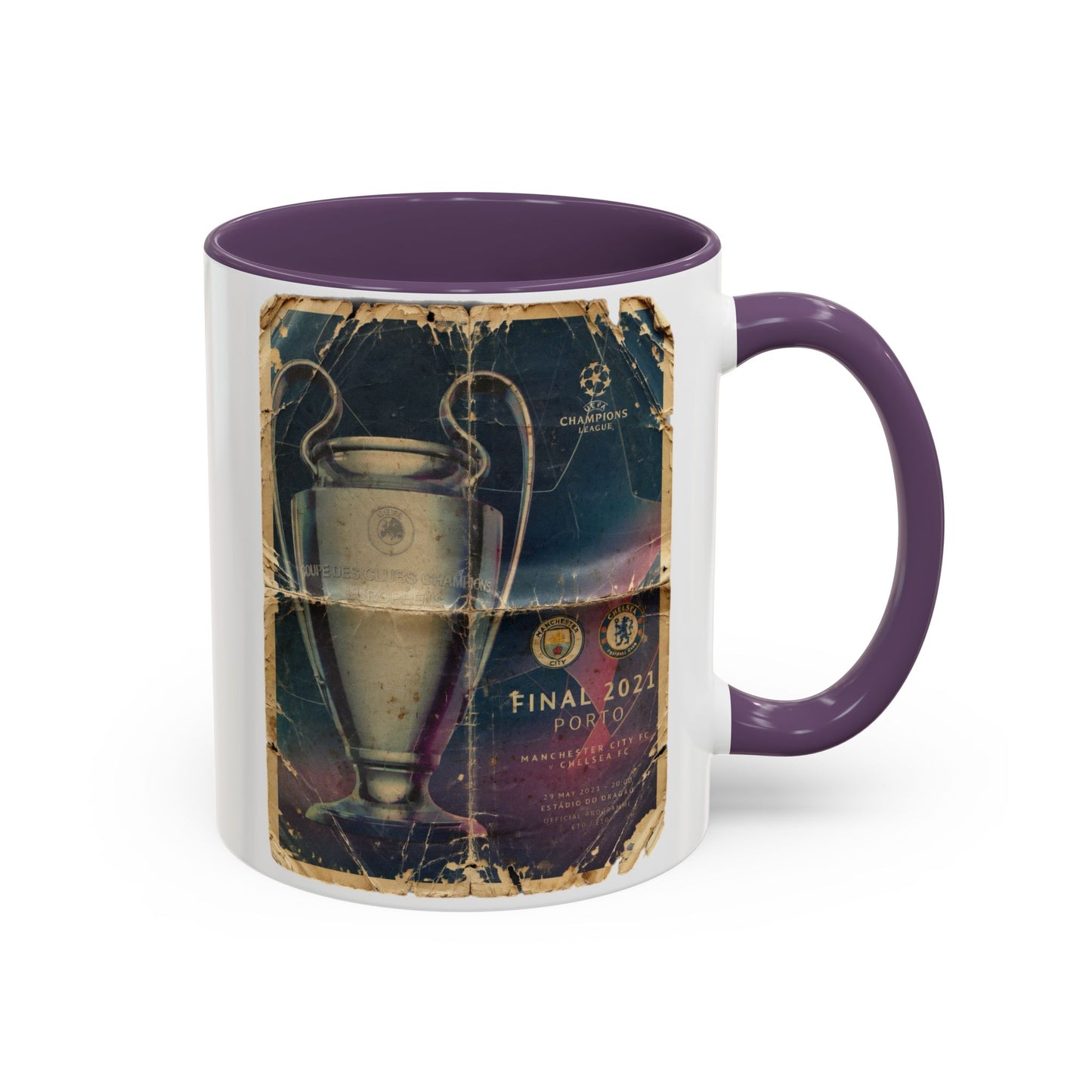 2021 UCL Final Chelsea Manchester City Poster Accent Coffee Mug (11, 15oz)