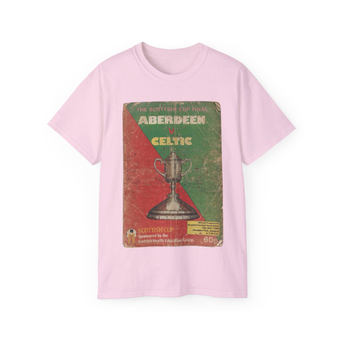1984 Scottish Cup Final Aberdeen Celtic Programme Poster Unisex Ultra Cotton Tee