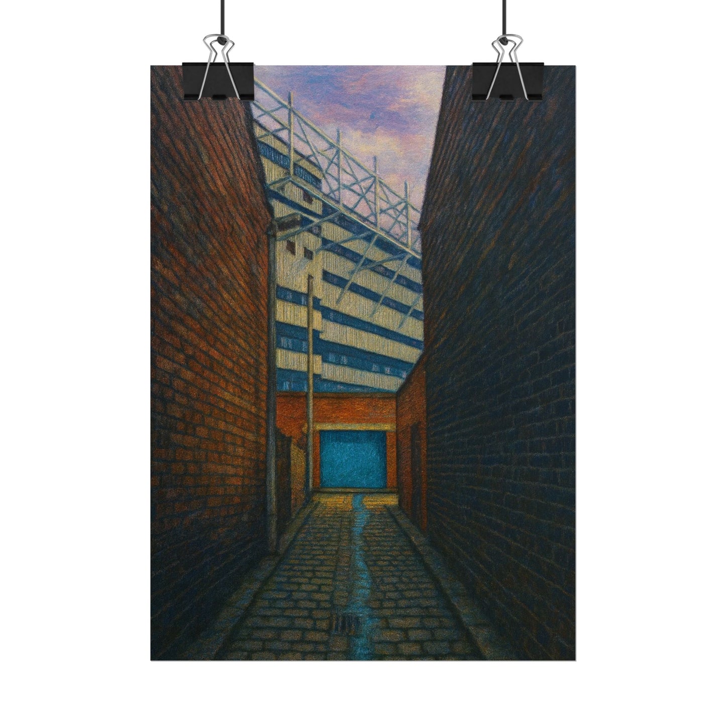 Maine Road Back Alley Manchester City Painting Print Poster