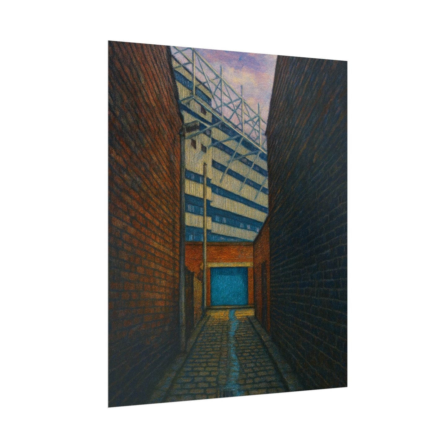 Maine Road Back Alley Manchester City Painting Print Poster
