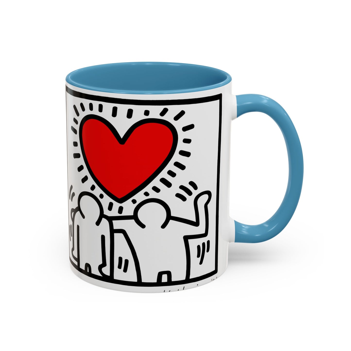 Keith Haring Heart Couple Mug