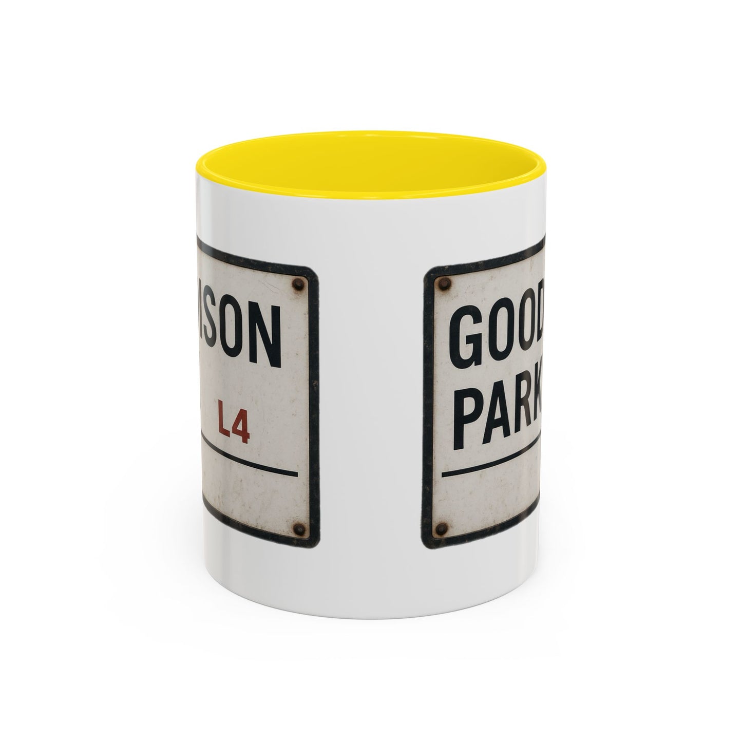 Goodison Park Everton Road Sign Mug