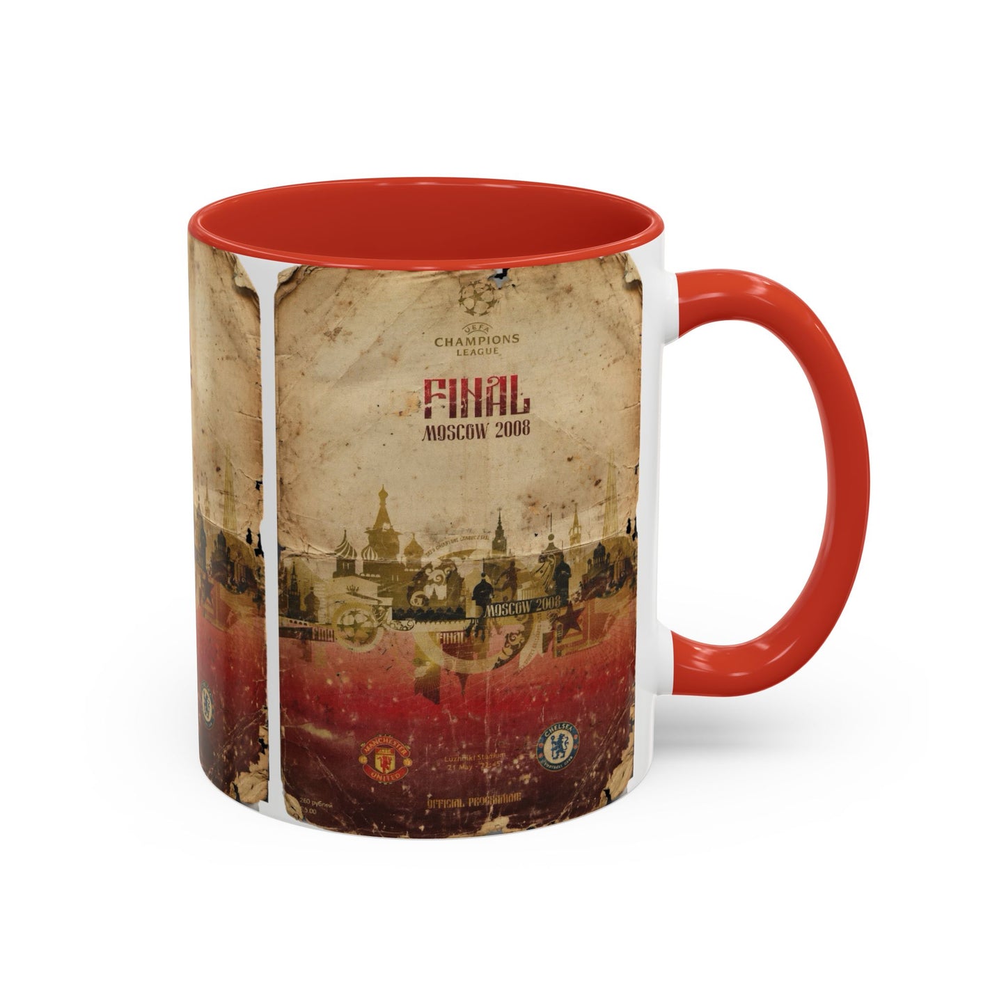 2008 UCL Final Poster Manchester United Chelsea Coffee Mug (11, 15oz)