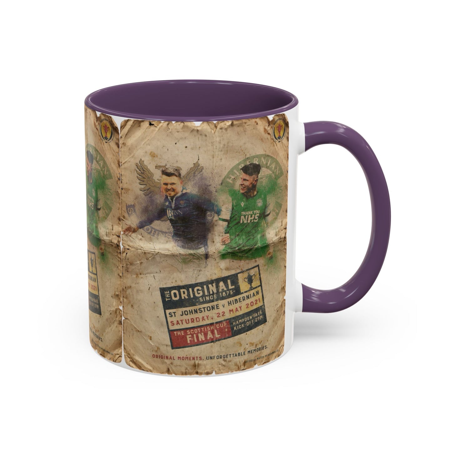2021 Scottish challenge cup final St Johnstone Hibernian Programme Poster Accent Coffee Mug (11, 15oz)