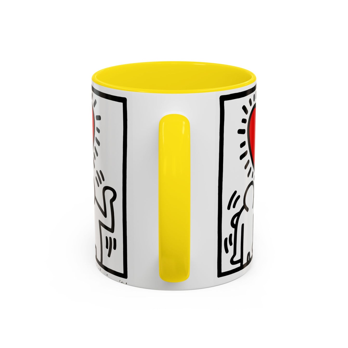 Keith Haring Heart Couple Mug