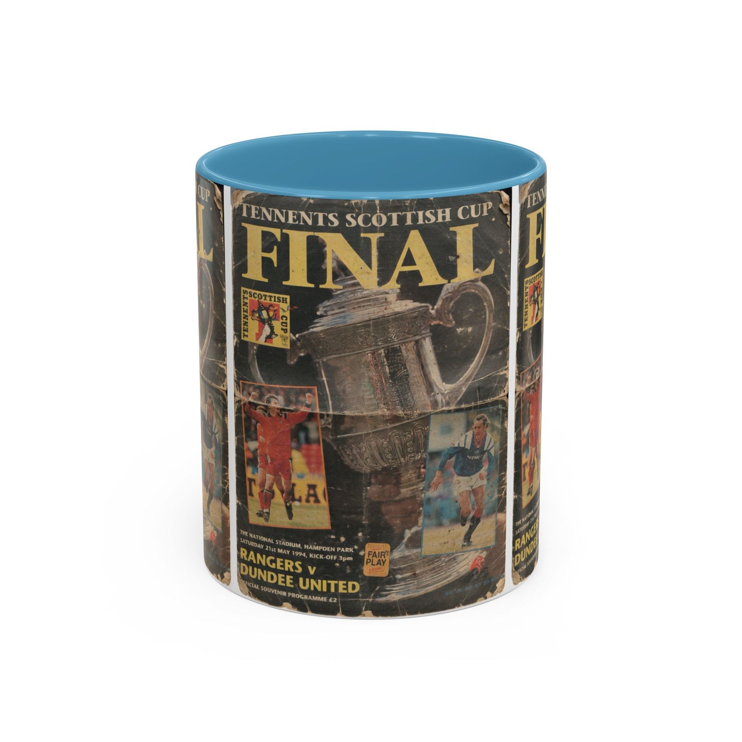 1994 Scottish Challenge Cup Final Dundee United Rangers Programme Poster Accent Coffee Mug (11, 15oz)