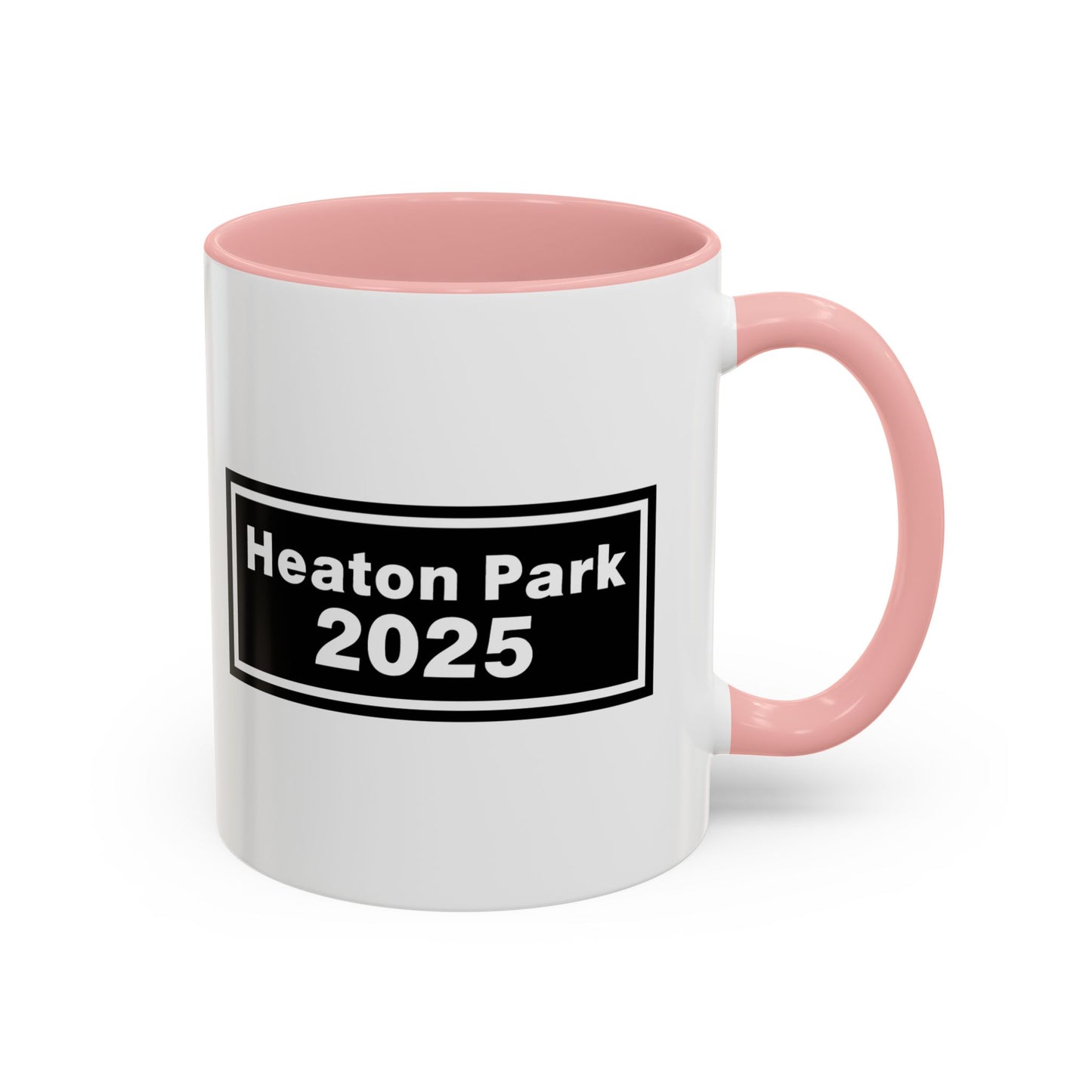Heaton Park Celebration Mug - Black Accent Coffee Cup, Customizable Gifts, 2025 Graduation, Family Reunion, Unique Collectible
