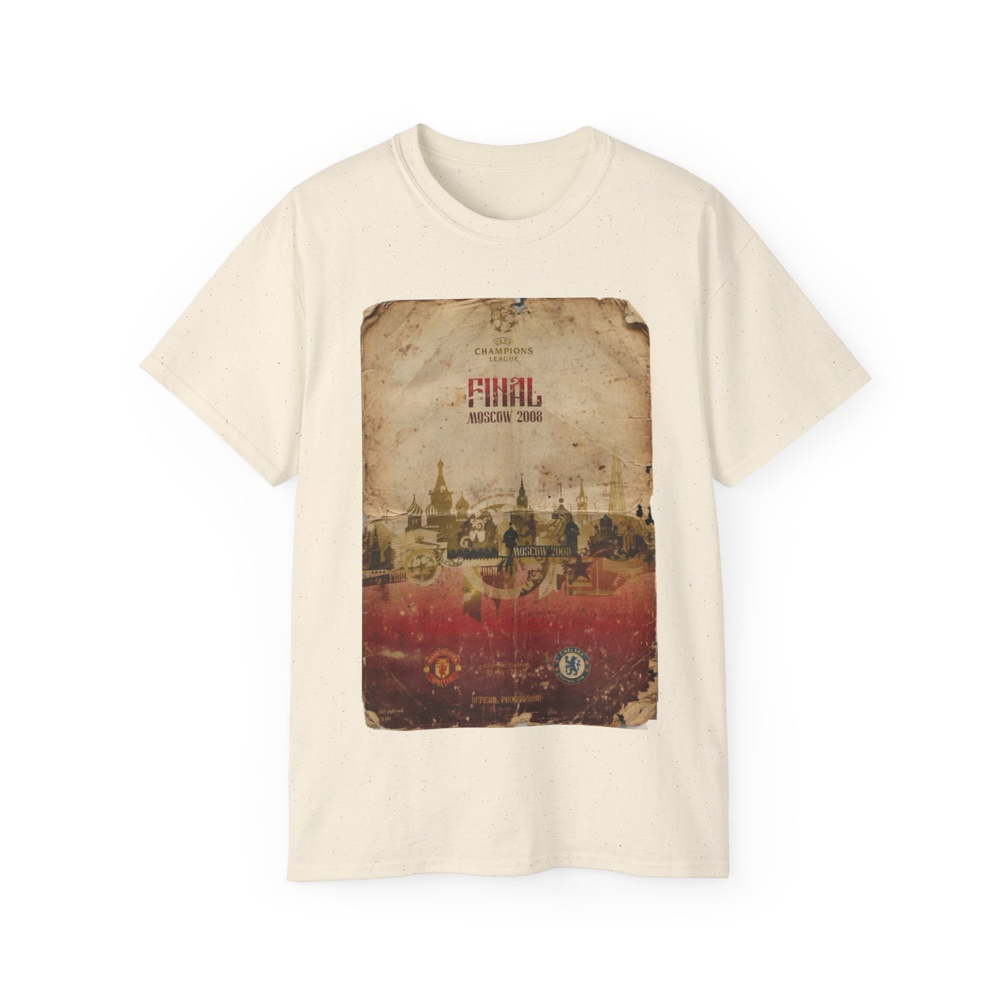 2008 UCL Final Poster Manchester United Chelsea Ultra Cotton Tee