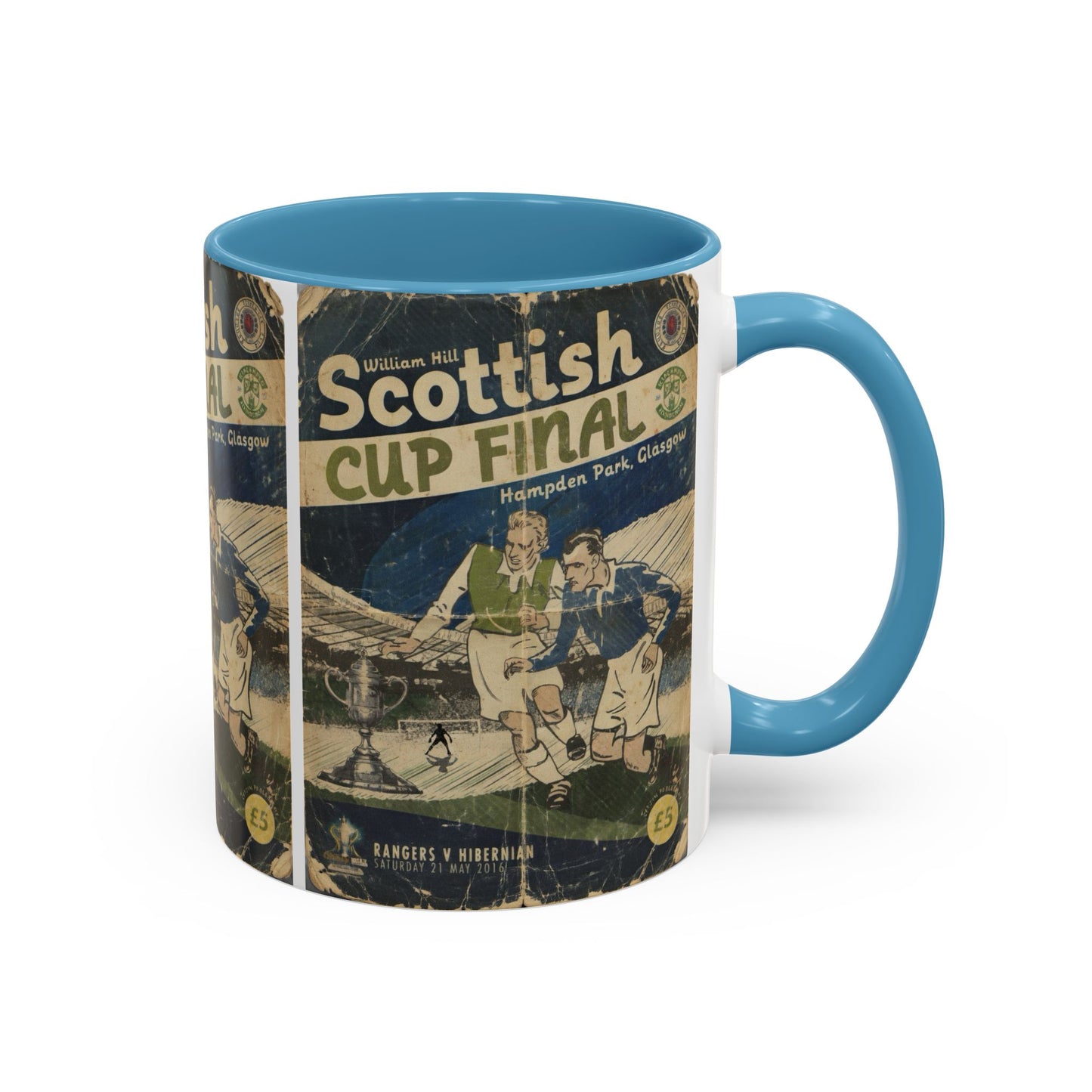 2016 Scottish Challenge Cup Final Hibernian Rangers Programme Poster Accent Coffee Mug (11, 15oz)
