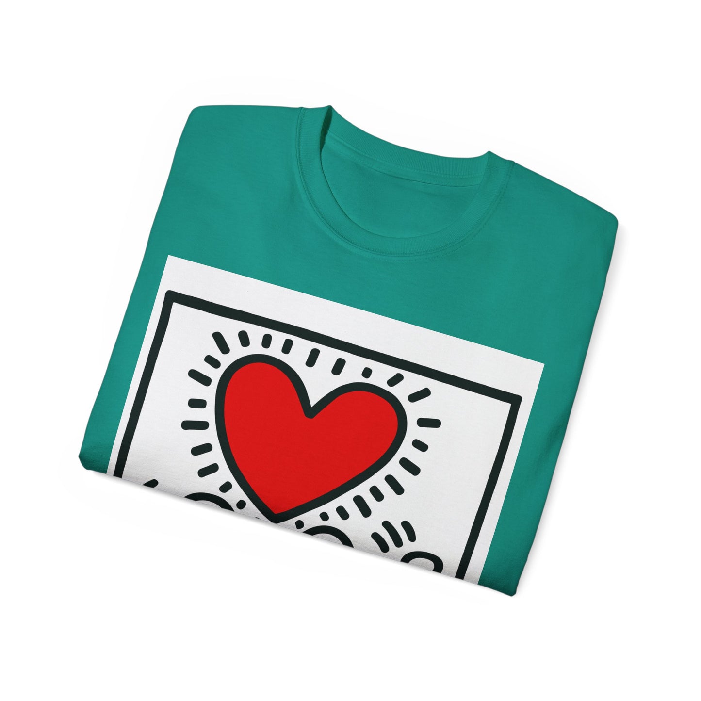 Keith Haring Heart Couple T-Shirt