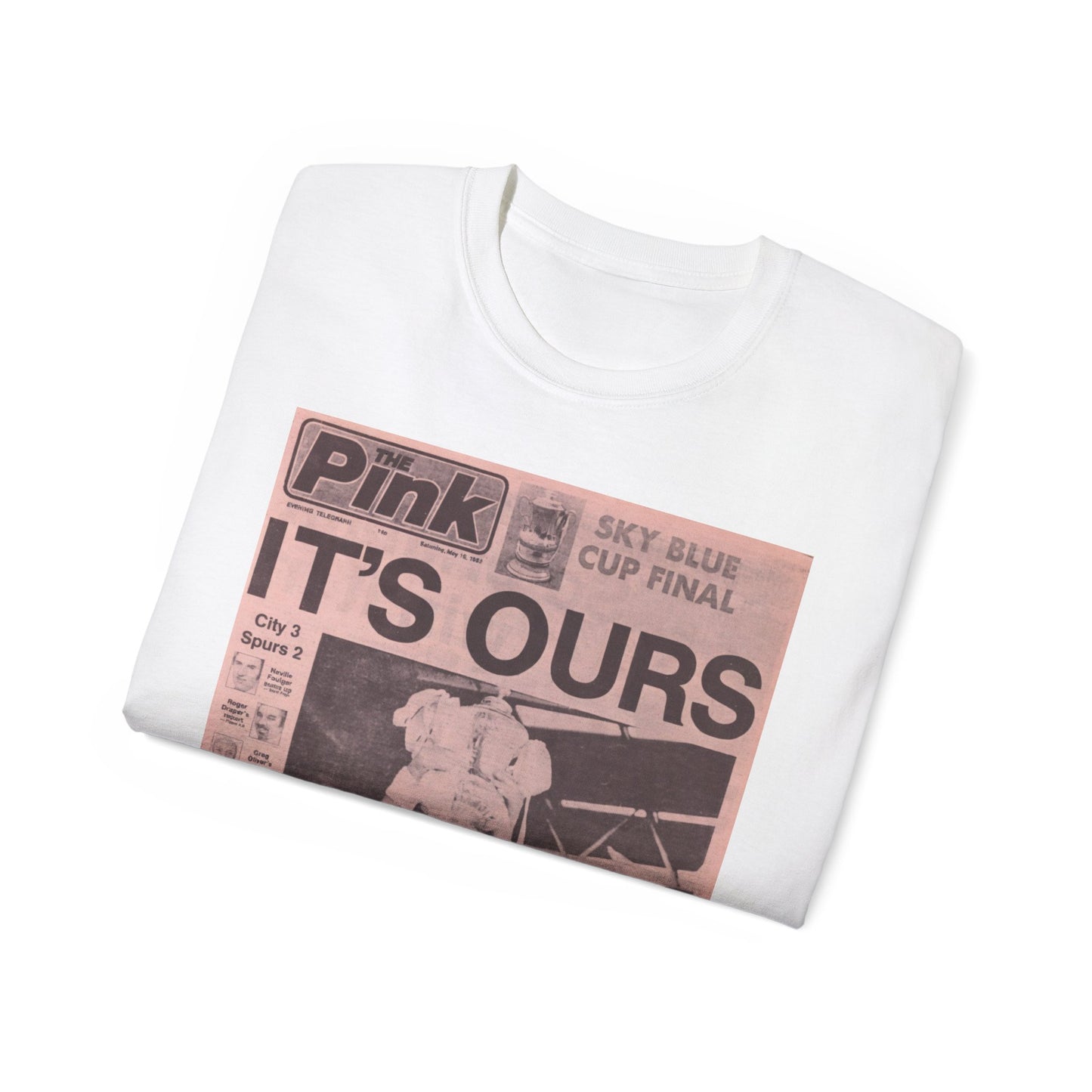 Coventry City Newspaper The Pink FA Cup Final 1987 Unisex Ultra Cotton Tee