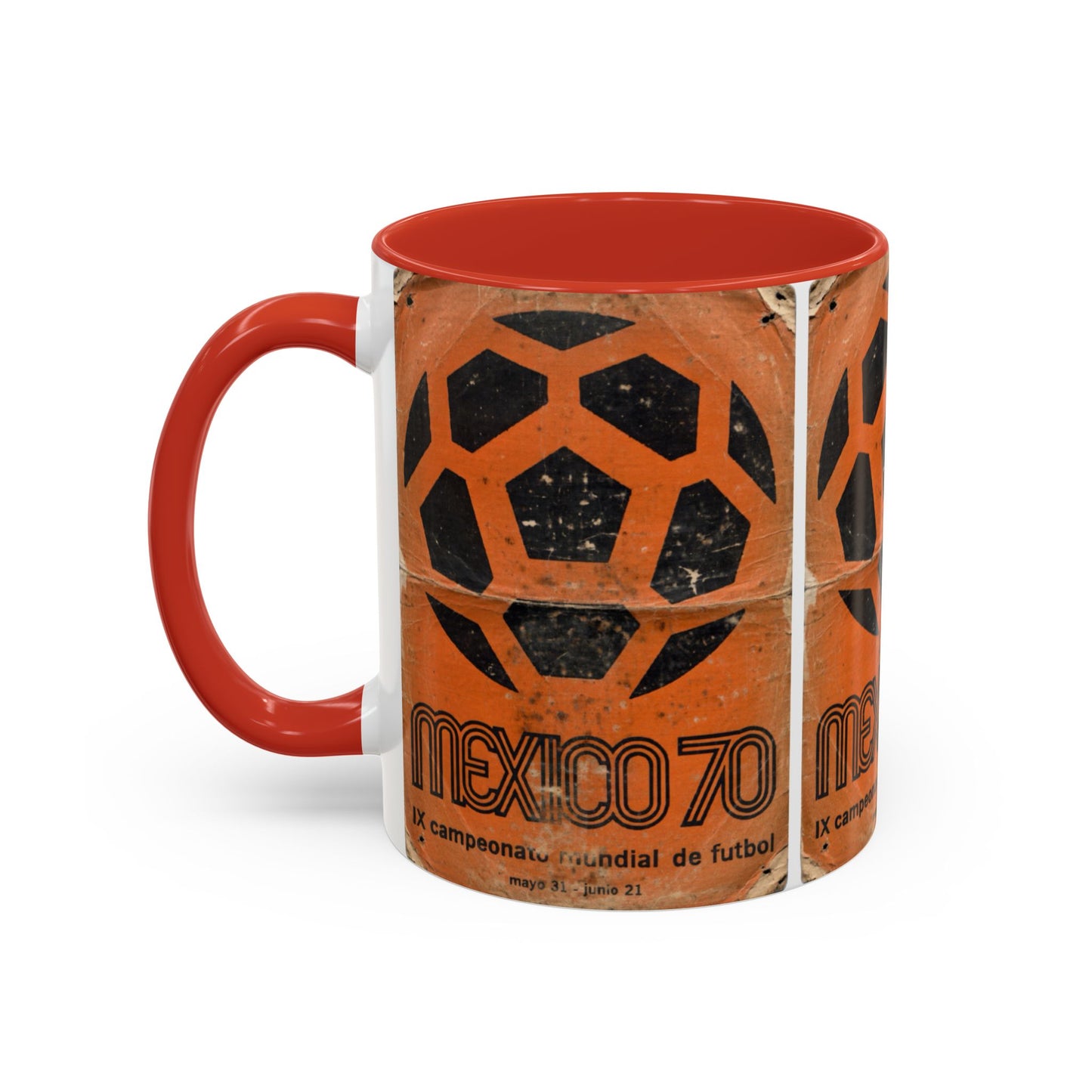 Mexico 70 World Cup Poster Orange  Coffee Mug (11, 15oz)