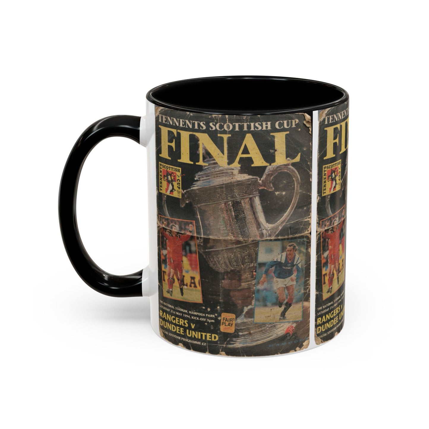 1994 Scottish Challenge Cup Final Dundee United Rangers Programme Poster Accent Coffee Mug (11, 15oz)