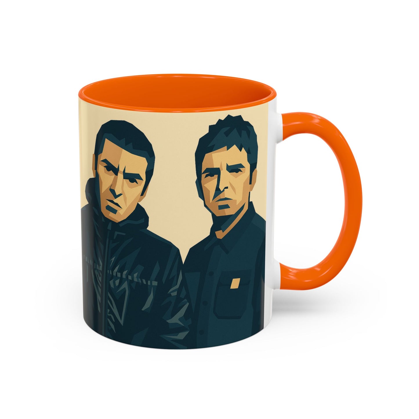Oasis-Inspired Coffee Mug, Liam and Noel Gallagher