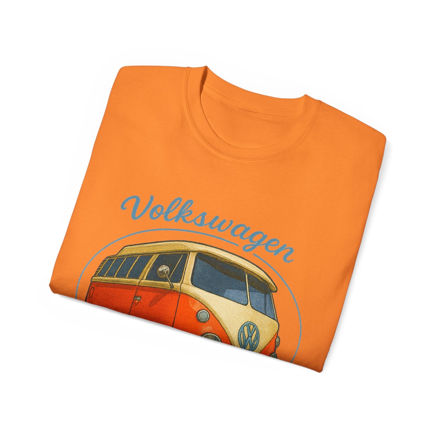 Retro Volkswagen Camper Van 3/4 Orange