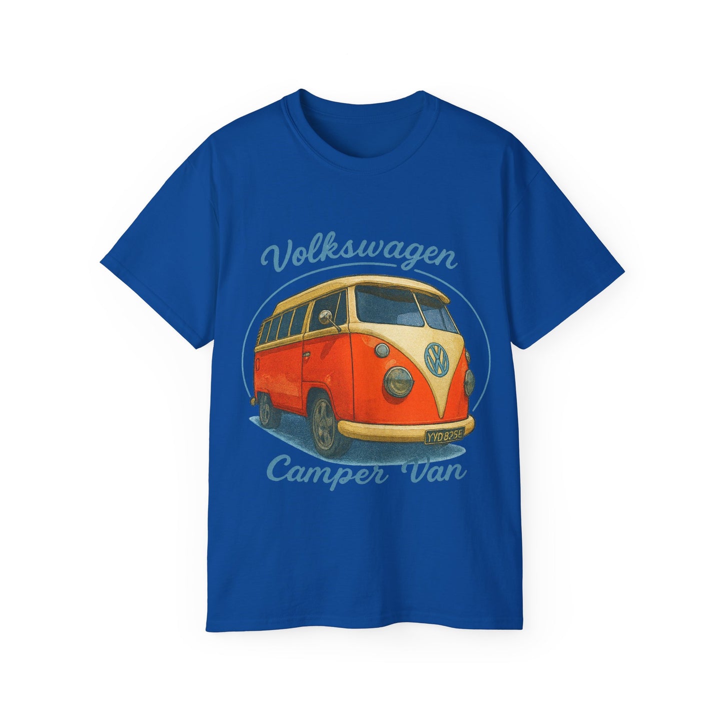 Retro Volkswagen Camper Van 3/4 Orange