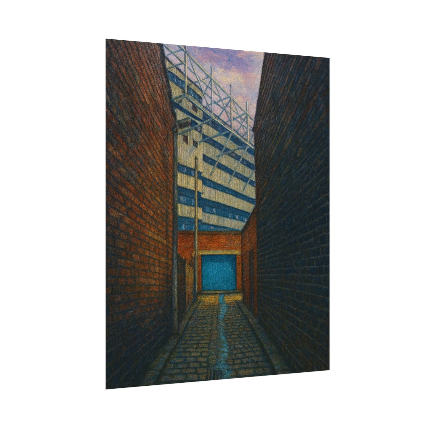 Maine Road Back Alley Manchester City Painting Print Poster