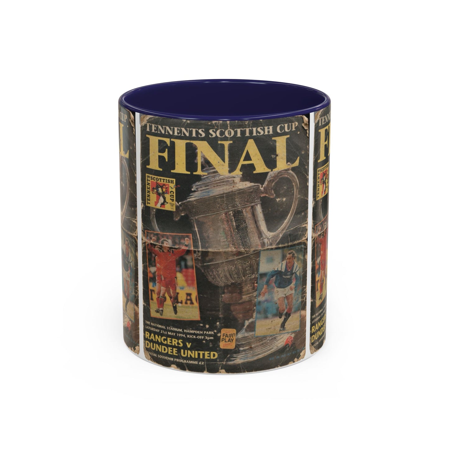1994 Scottish Challenge Cup Final Dundee United Rangers Programme Poster Accent Coffee Mug (11, 15oz)