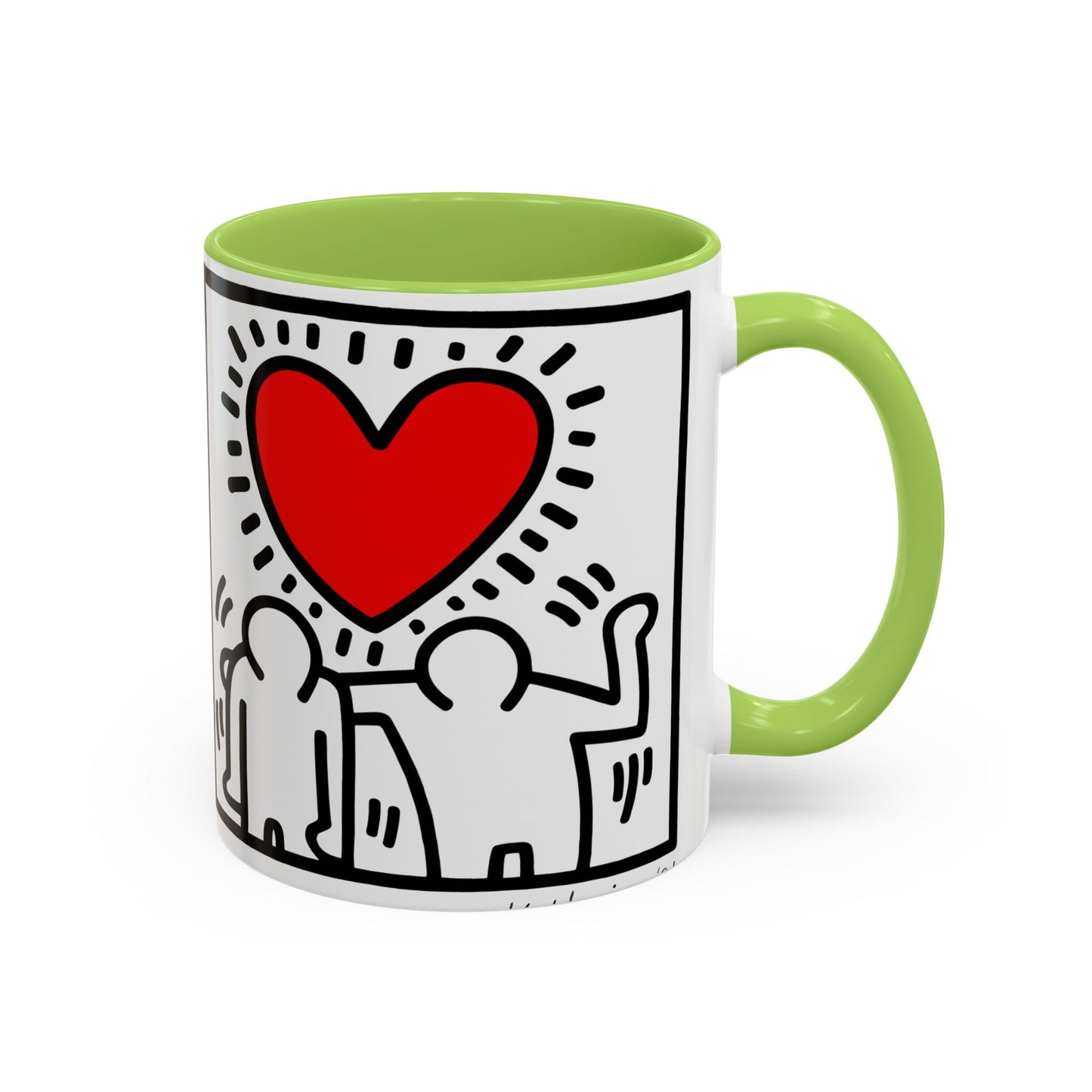 Keith Haring Heart Couple Mug