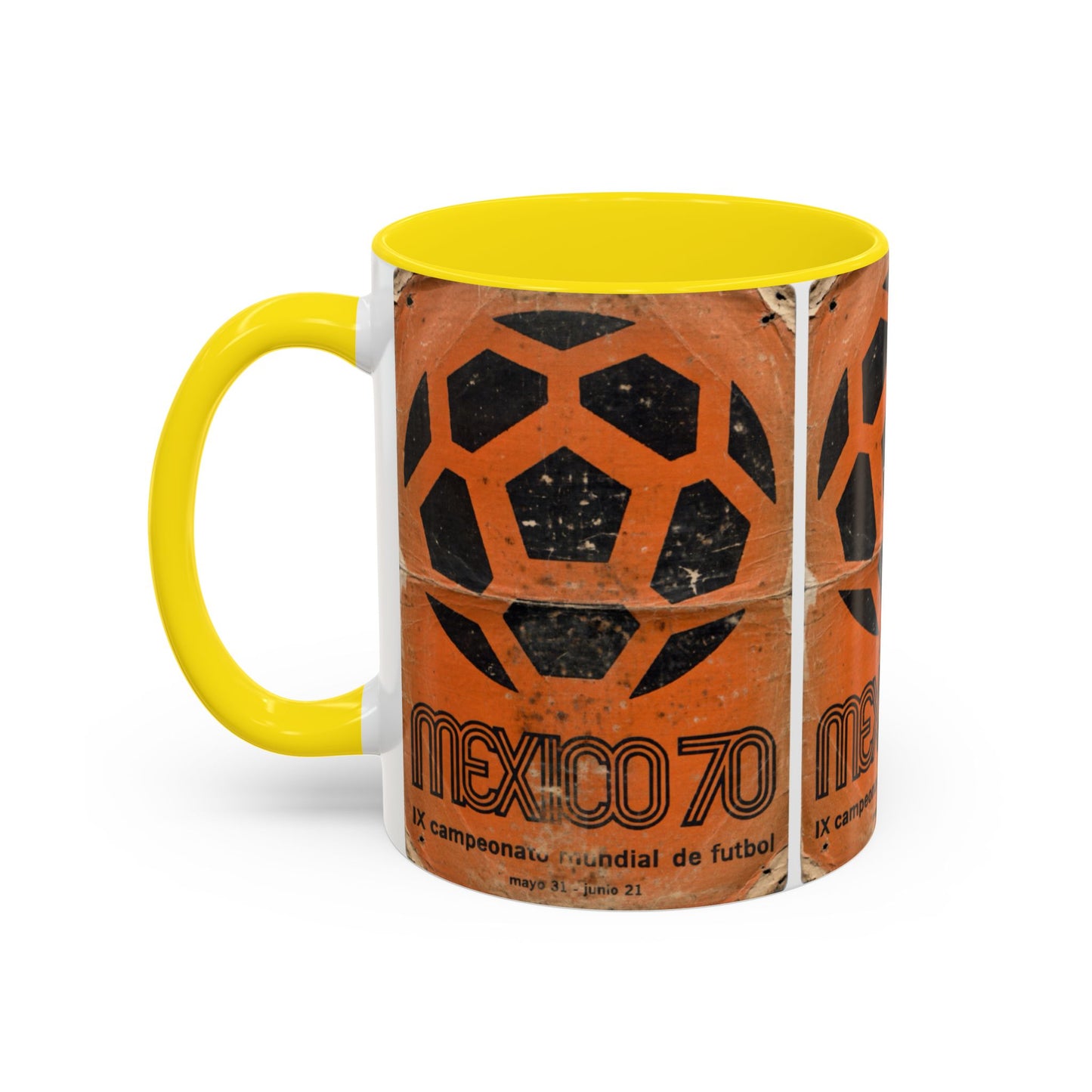 Mexico 70 World Cup Poster Orange  Coffee Mug (11, 15oz)