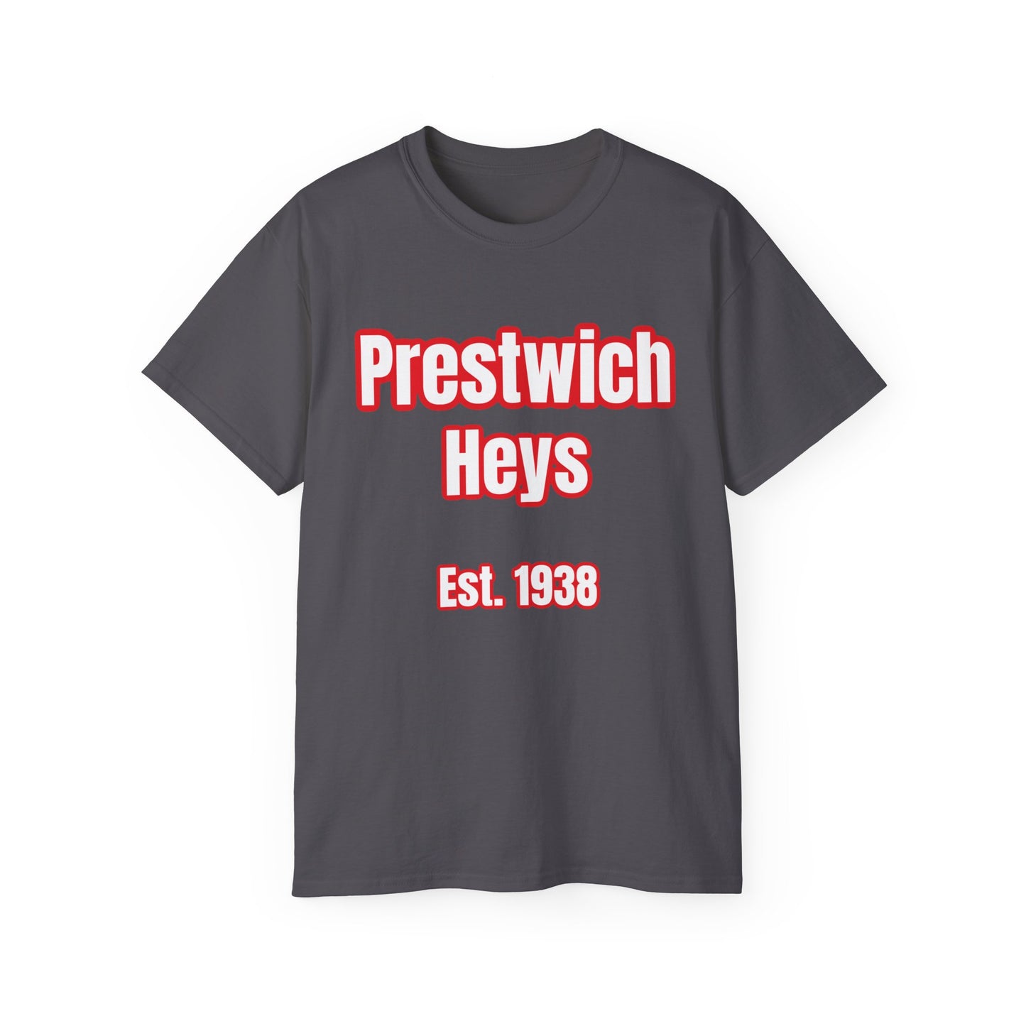 Prestwich Heys Est. 1938 Red on Black