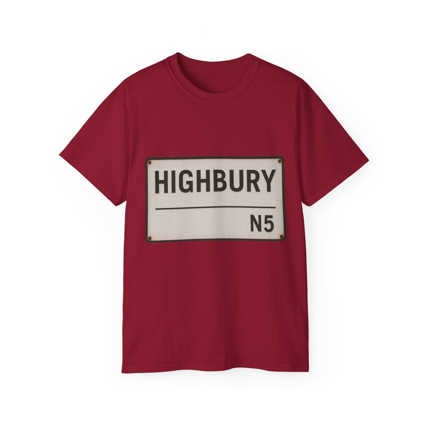 Highbury N5 Arsenal Road Sign T-Shirt