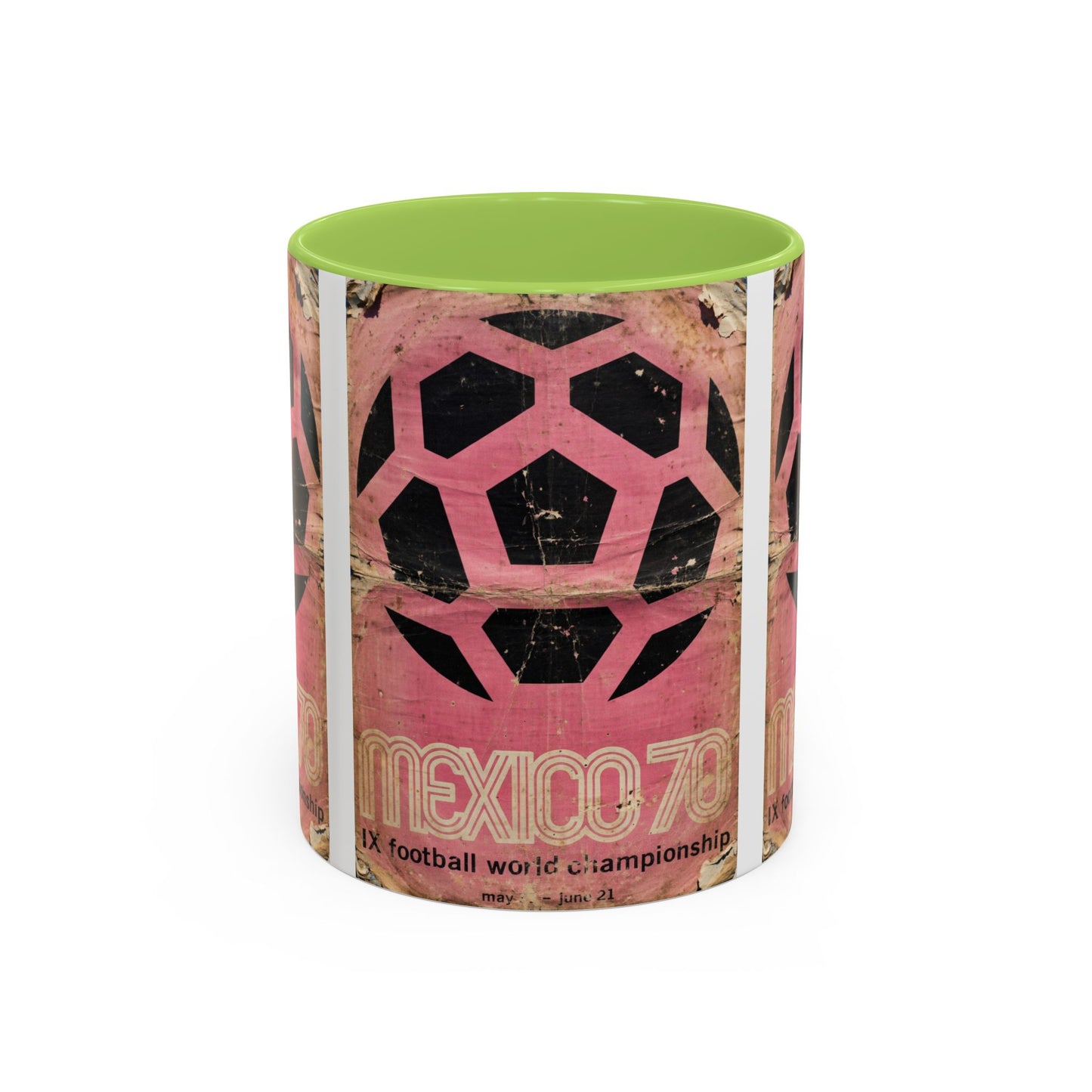 Mexico 70 World Cup Poster Pink Coffee Mug (11, 15oz)