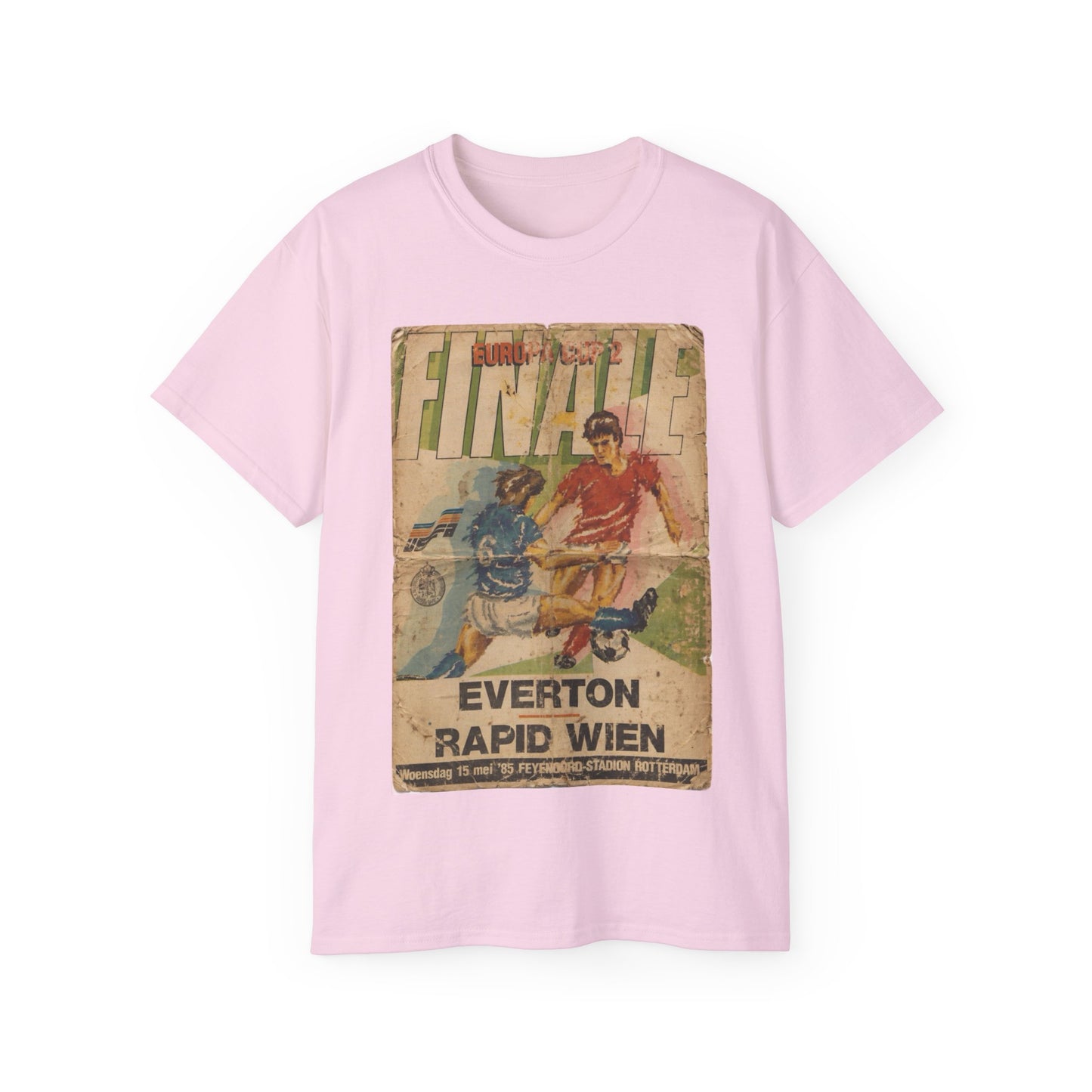 1985 European Cup Winners Cup Final Everton Rapid Vienna Poster Unisex Ultra Cotton Tee