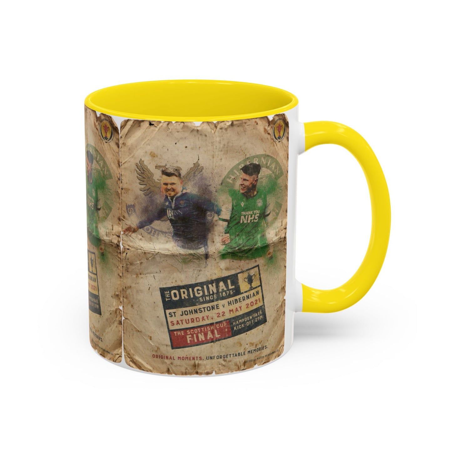 2021 Scottish challenge cup final St Johnstone Hibernian Programme Poster Accent Coffee Mug (11, 15oz)