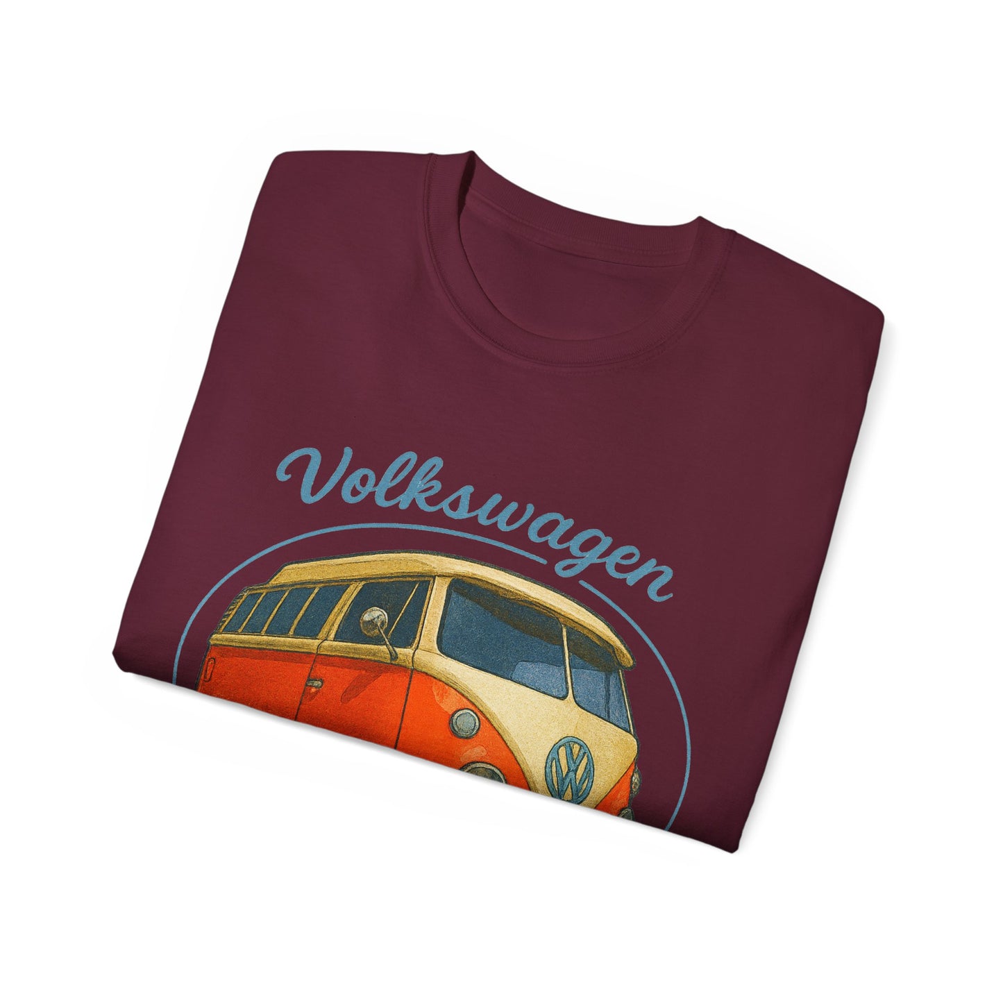 Retro Volkswagen Camper Van 3/4 Orange