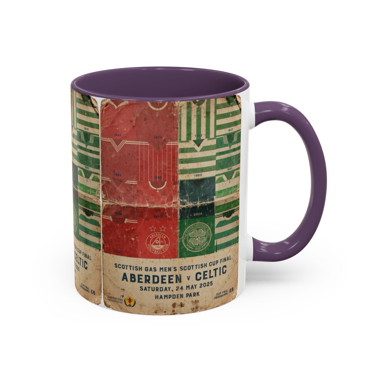2025 Scottish Challenge Cup Aberdeen Celtic Programme Poster Accent Coffee Mug (11, 15oz)