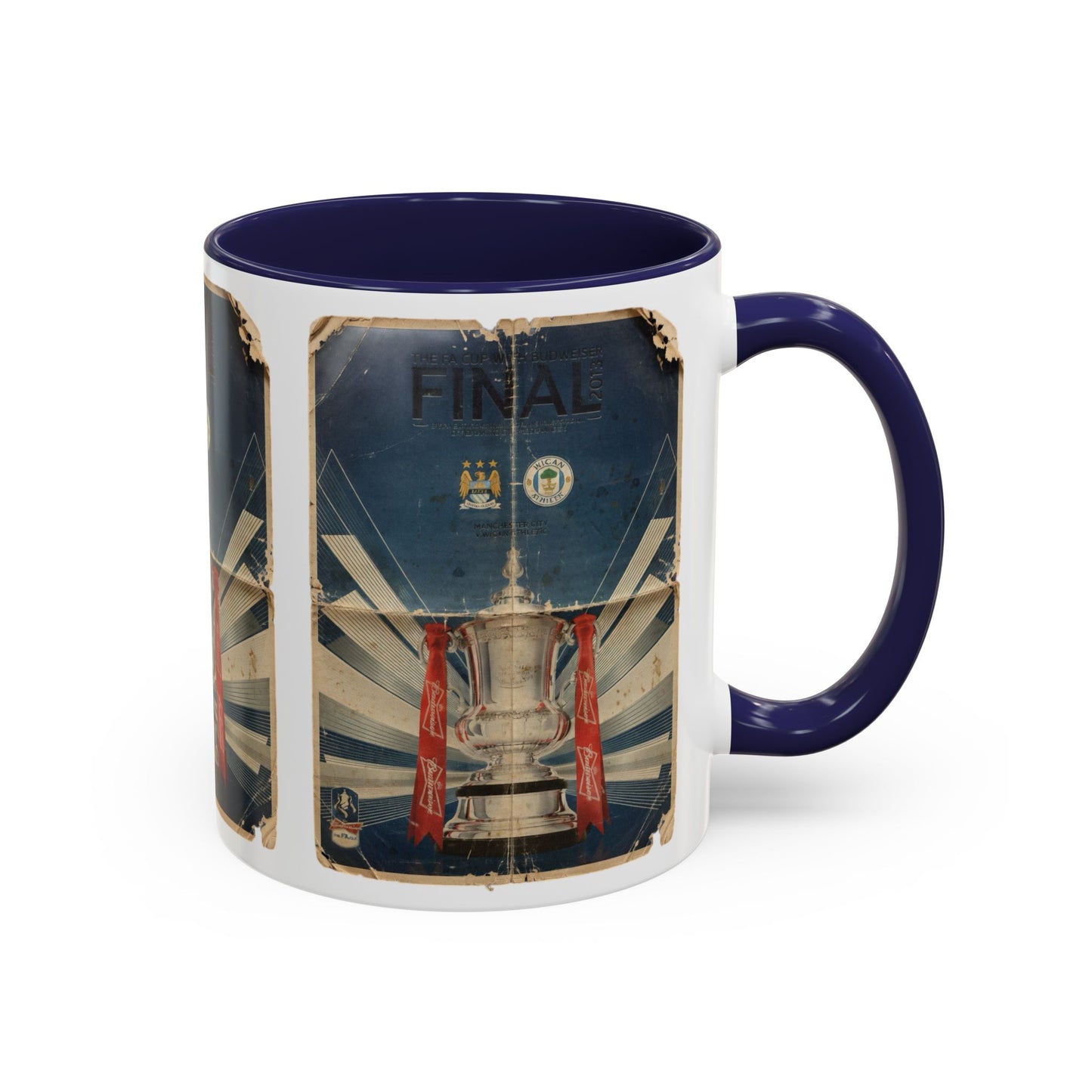 2013 FA Cup Final Manchester City Wigan Athletic Programme Poster Accent Coffee Mug (11, 15oz)