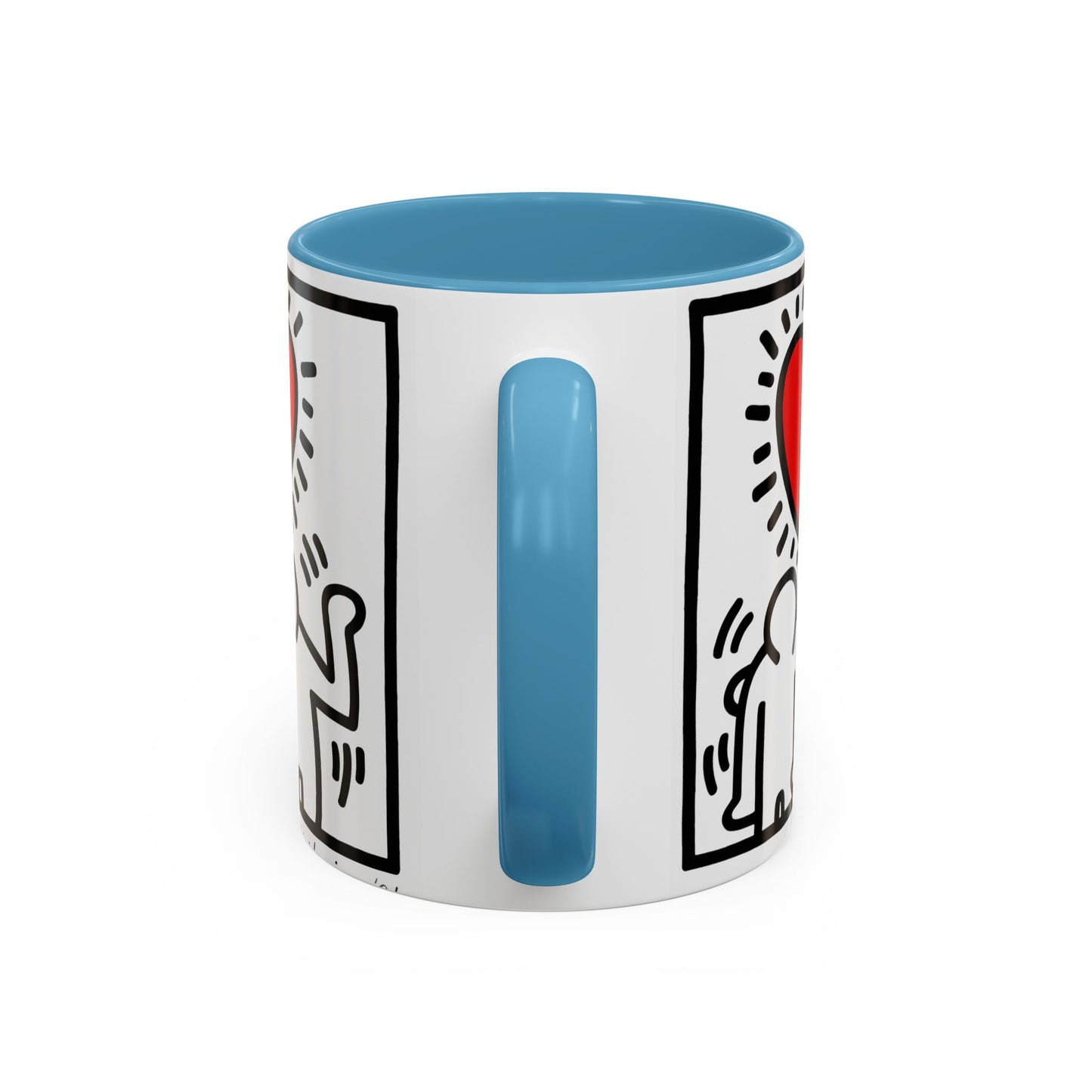 Keith Haring Heart Couple Mug