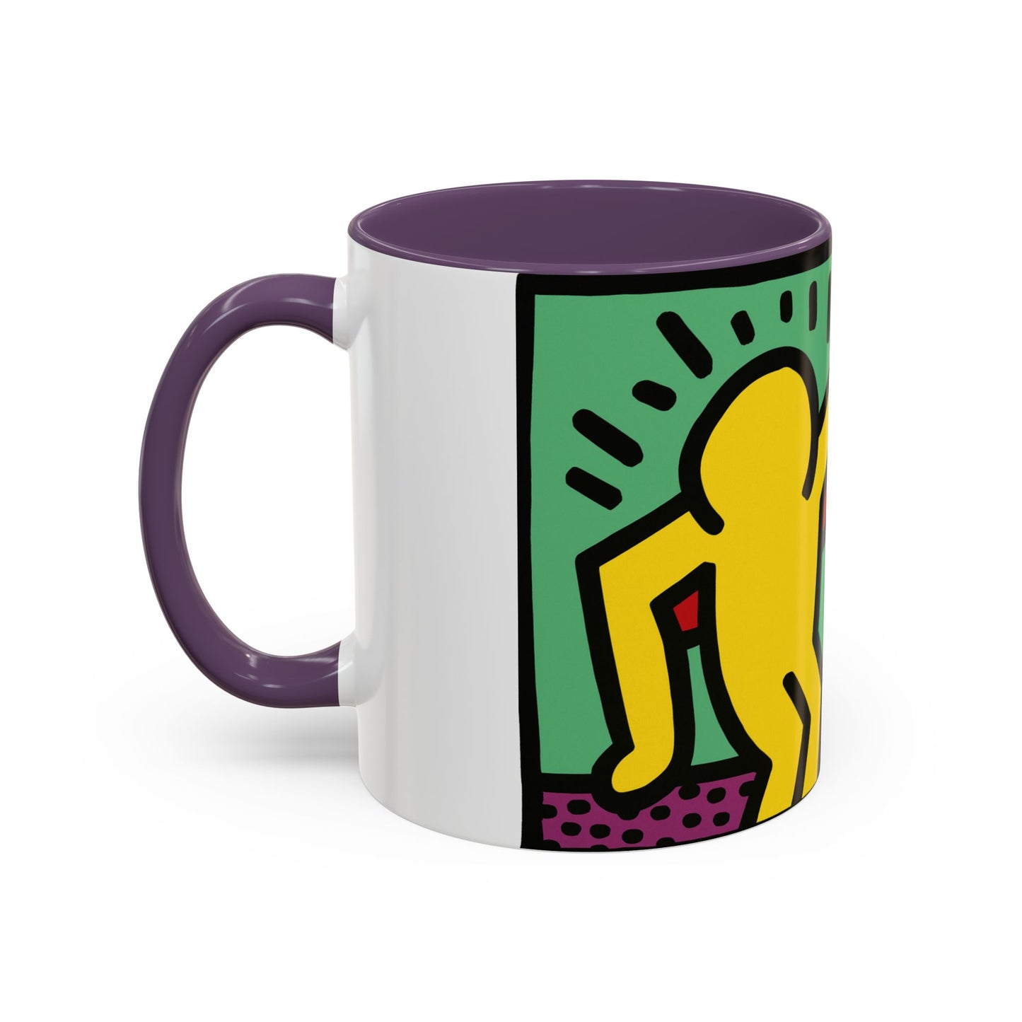 Keith Haring Pop Shop Red and Yellow Mug