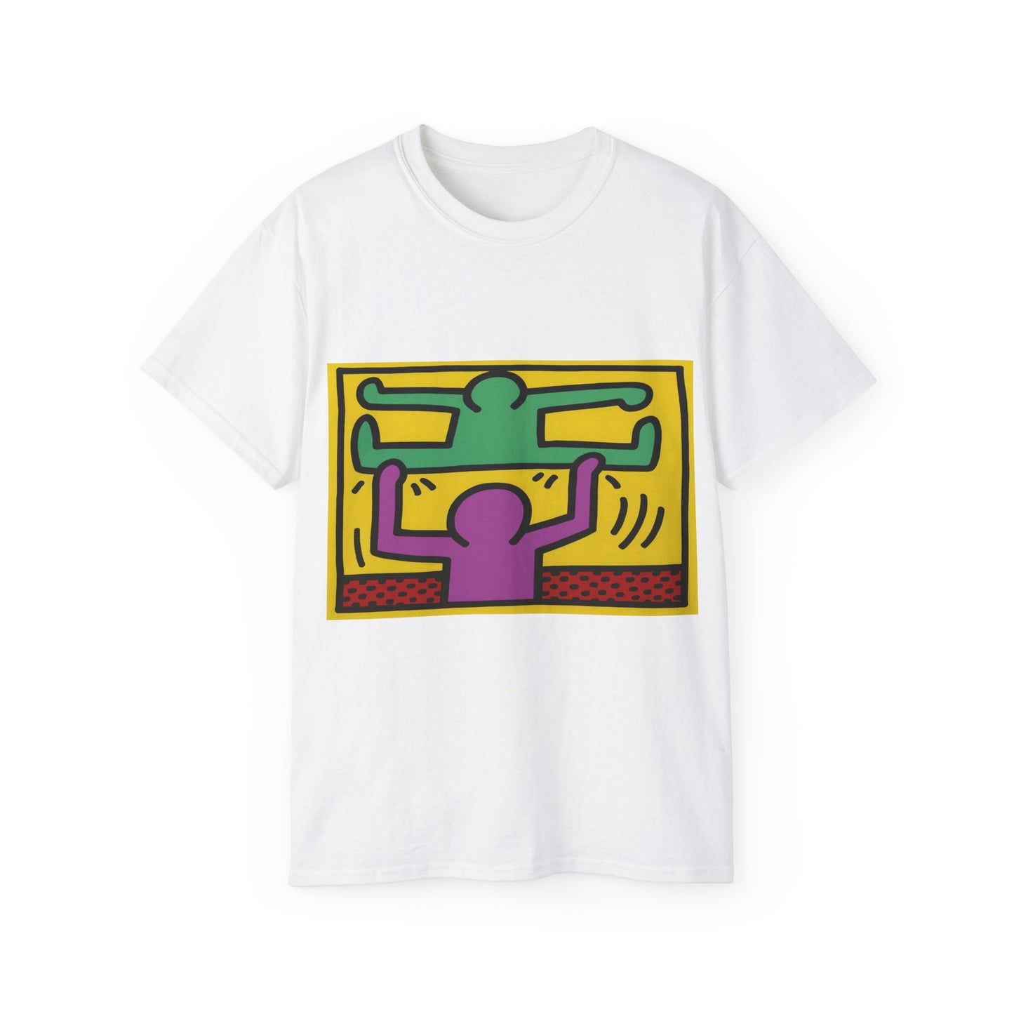 Keith Haring Pop Shop Green and Purple T-Shirt