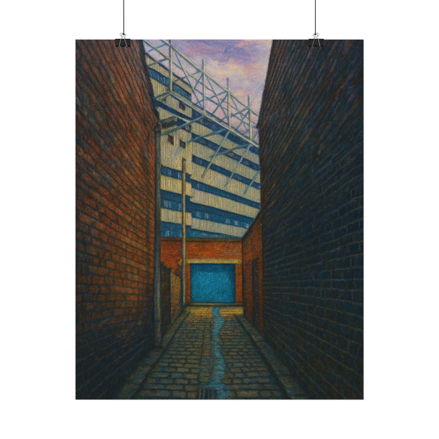 Maine Road Back Alley Manchester City Painting Print Poster