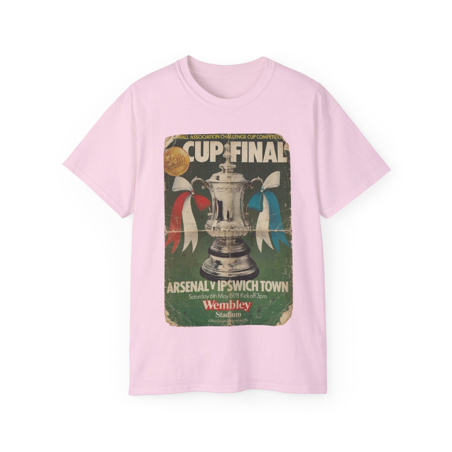 1978 FA Cup Final Programme Ipswich Town Arsenal Poster Unisex Ultra Cotton Tee