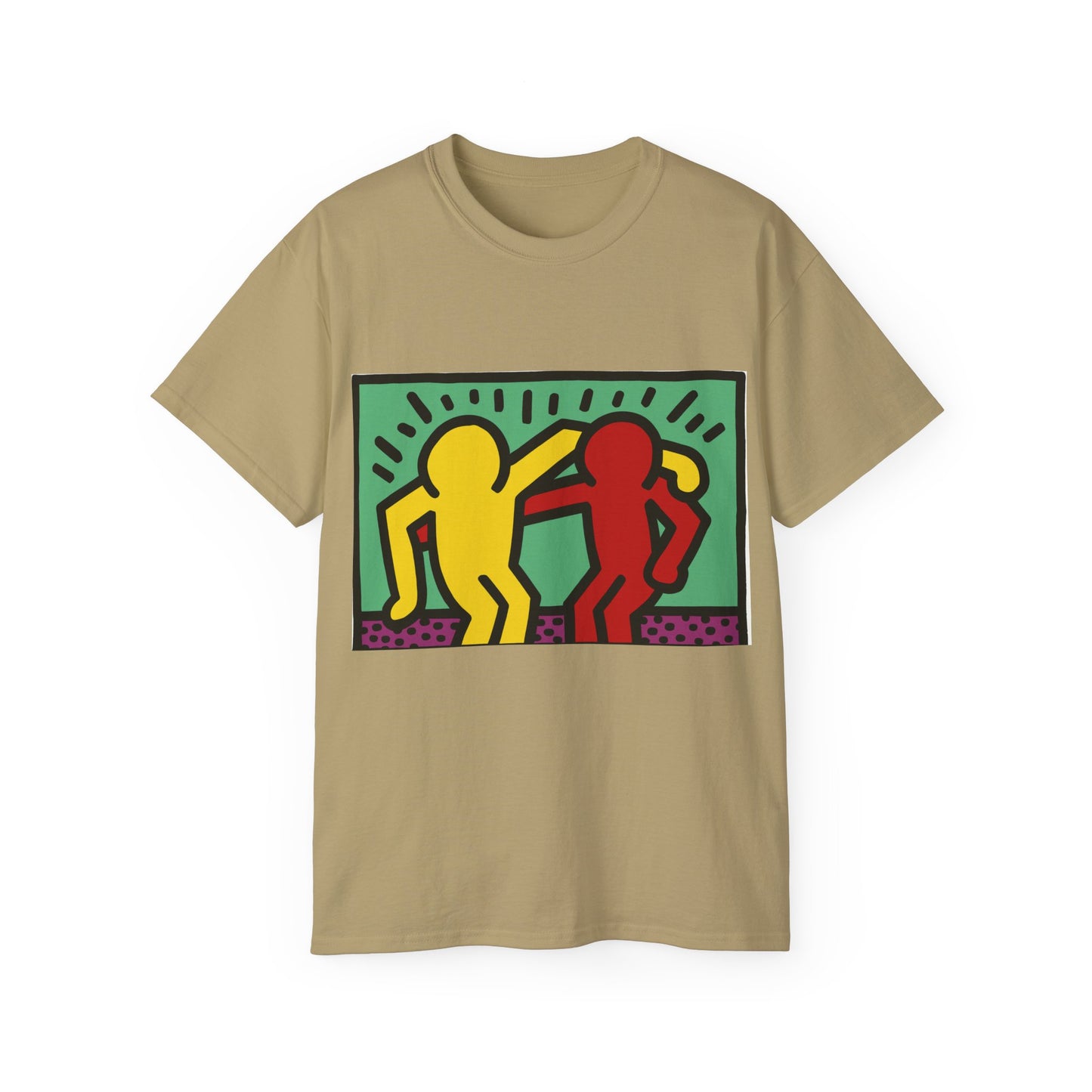 Keith Haring Pop Shop Red and Yellow T-Shirt