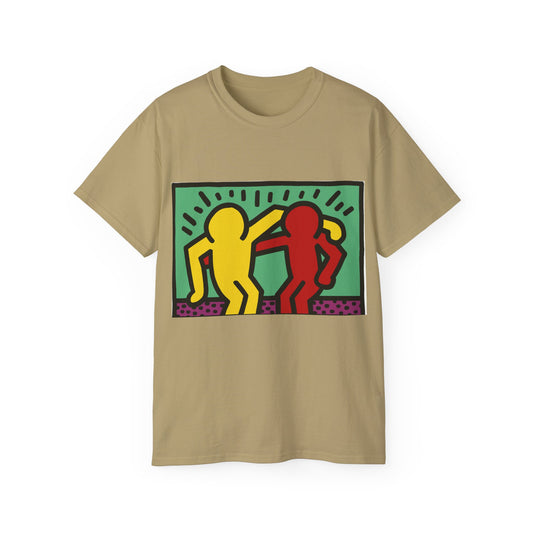 Keith Haring Pop Shop Red and Yellow T-Shirt