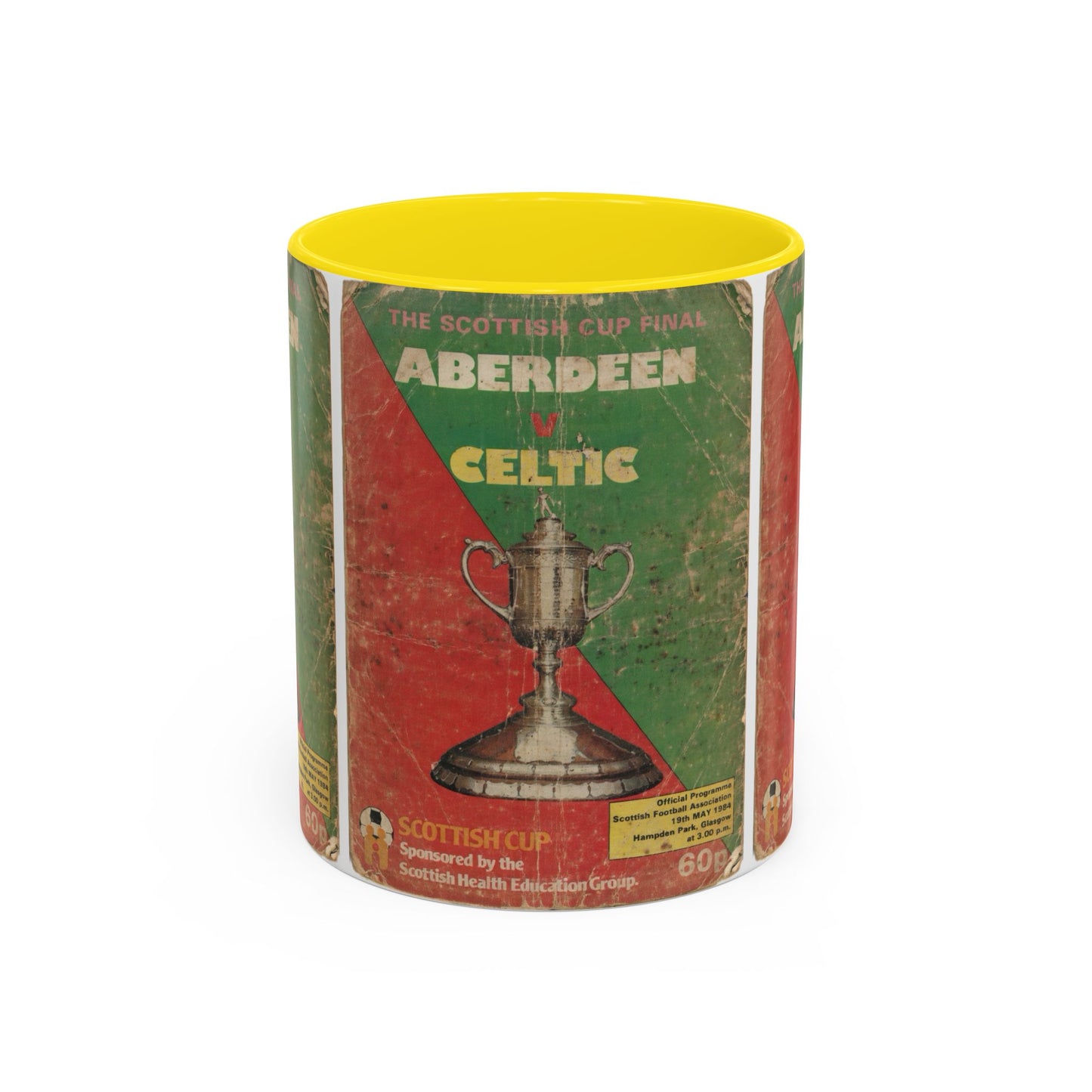 1984 Scottish Cup Final Aberdeen Celtic Programme Poster Accent Coffee Mug (11, 15oz)