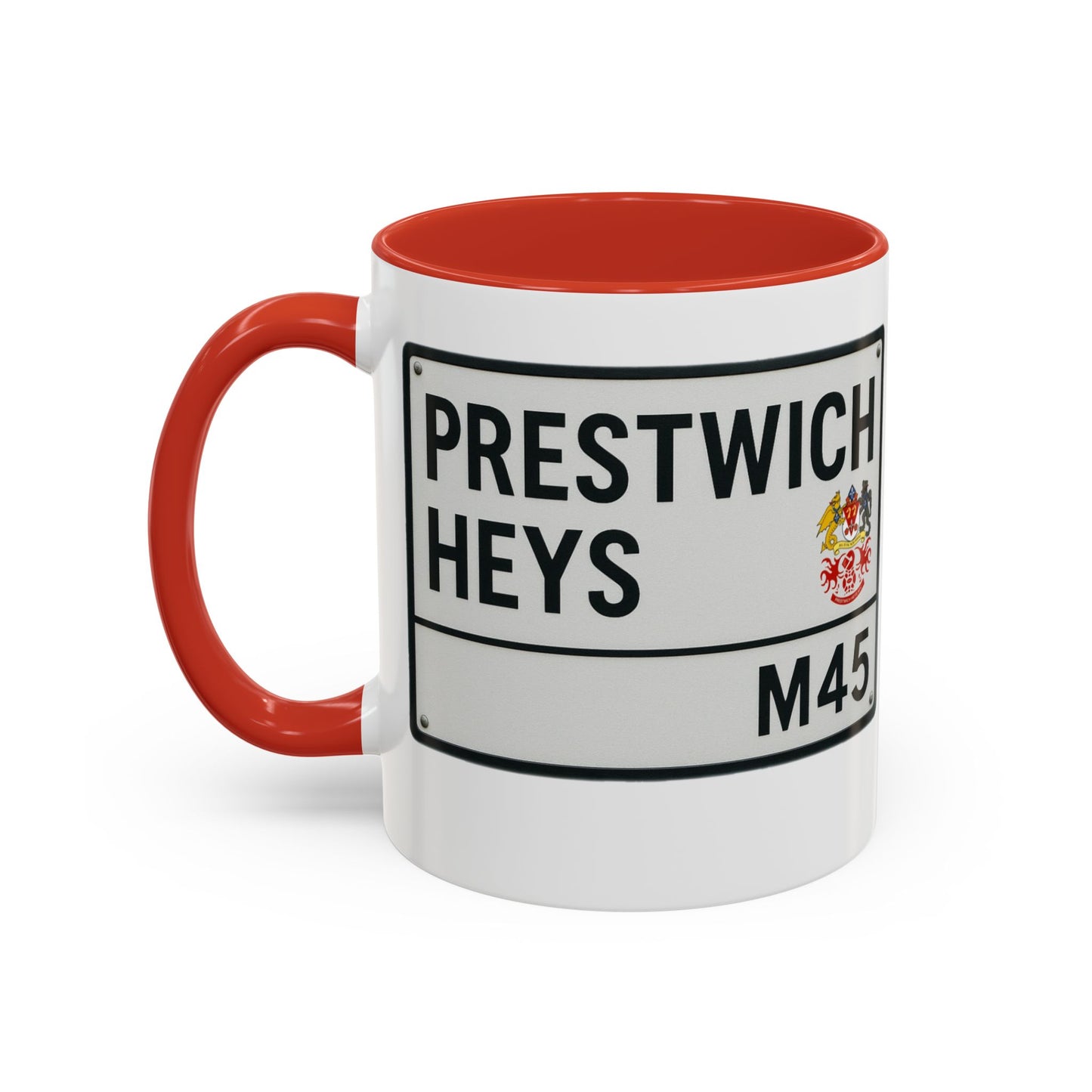 Prestwich Heys Road Sign Accent Coffee Mug (11, 15oz)