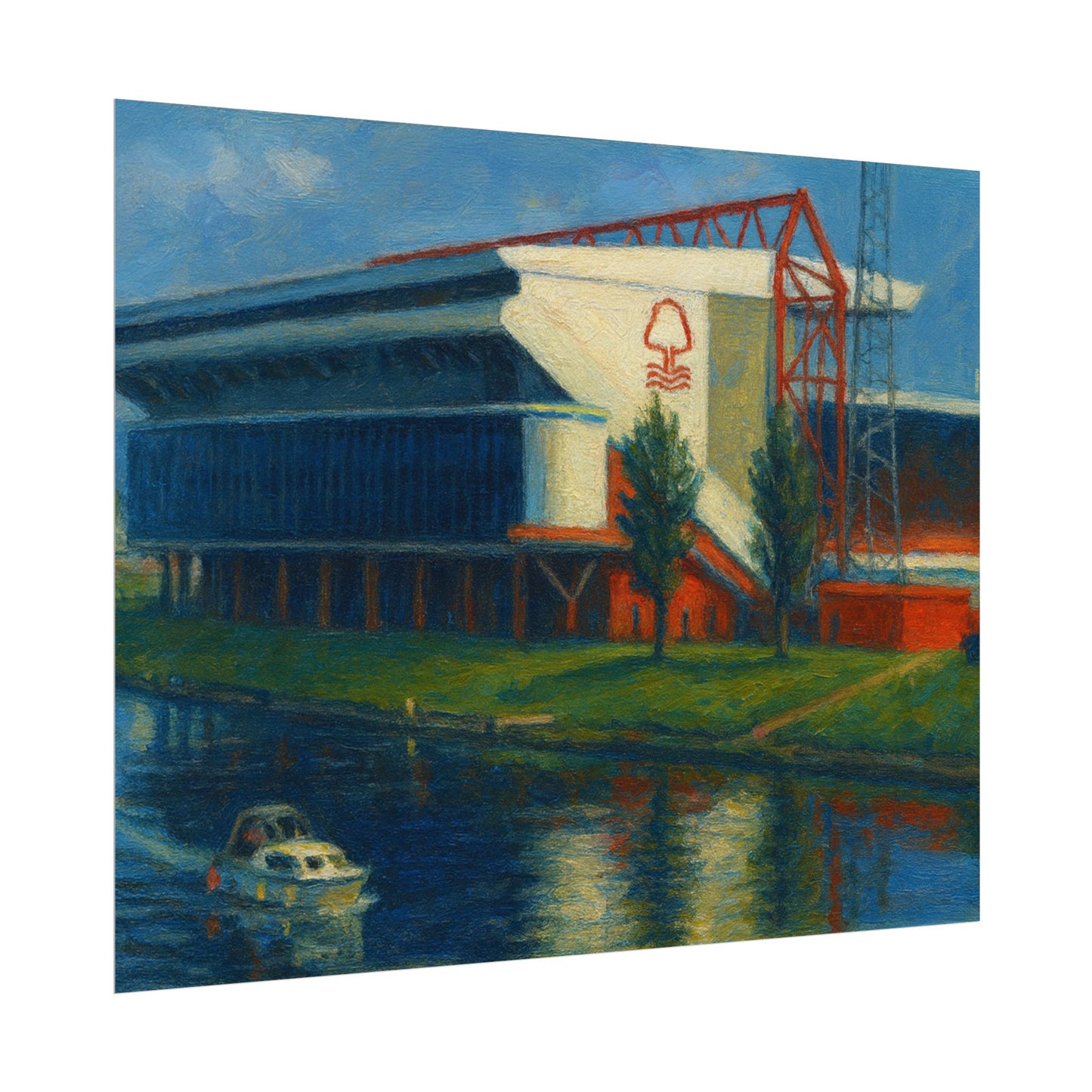 Nottingham Forest City Ground Day Painting Print Poster